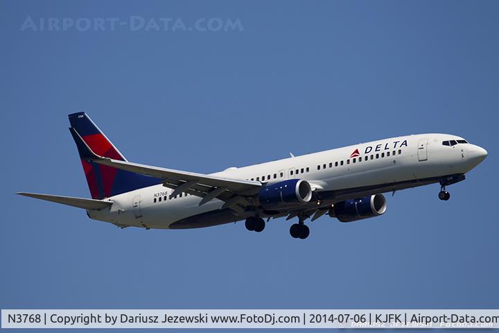 N3768, 2002 Boeing 737-832 C/N 29630, Boeing 737-832 - Delta Air Lines  C/N 29630, N3768
