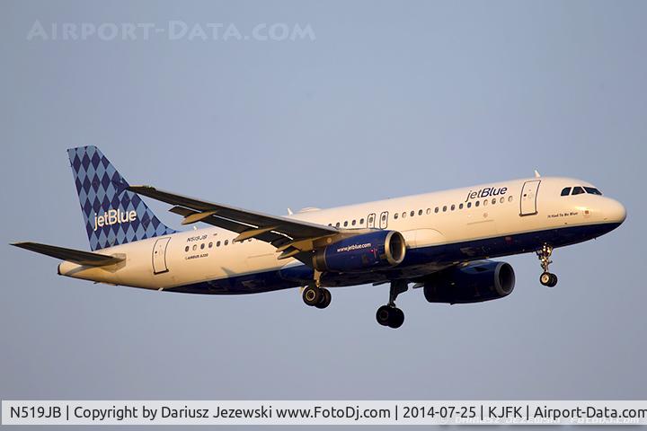N519JB, 2001 Airbus A320-232 C/N 1398, Airbus A320-232 