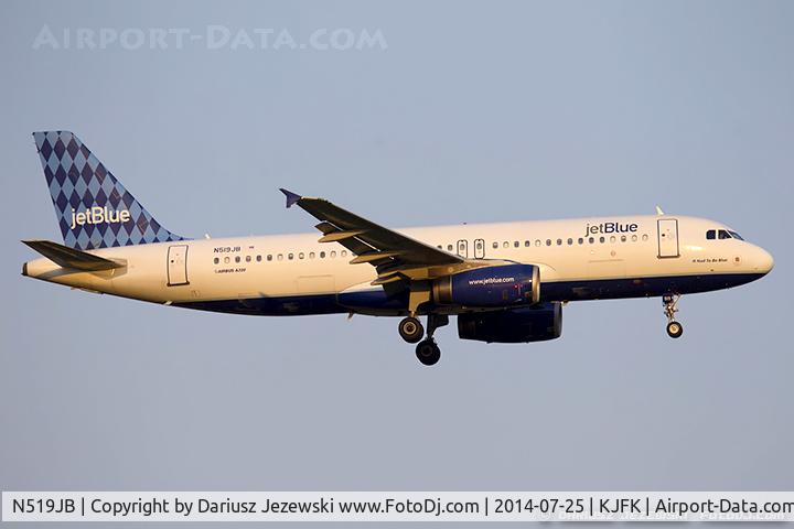 N519JB, 2001 Airbus A320-232 C/N 1398, Airbus A320-232 