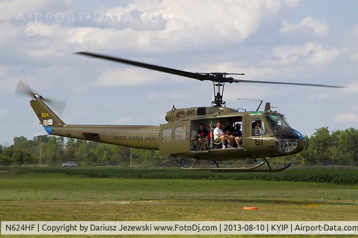 N624HF, 1966 Bell UH-1D Iroquois C/N 8819, Bell UH-1H Iroquois (Huey)  C/N 66-16624, N624HF