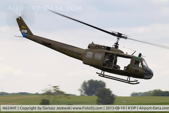 N624HF, 1966 Bell UH-1D Iroquois C/N 8819, Bell UH-1H Iroquois (Huey)  C/N 66-16624, N624HF