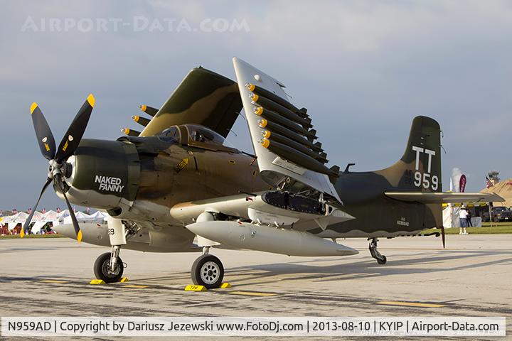 N959AD, Douglas A-1D Skyraider (AD-4NA) C/N 7759, Douglas AD-4NA Skyraider 