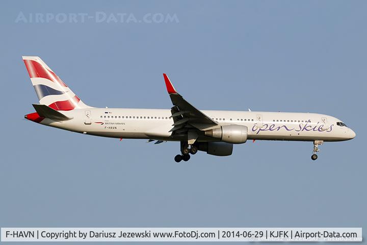 F-HAVN, 1991 Boeing 757-230 C/N 25140, Boeing 757-230 - OpenSkies (British Airways)   C/N 25140, F-HAVN