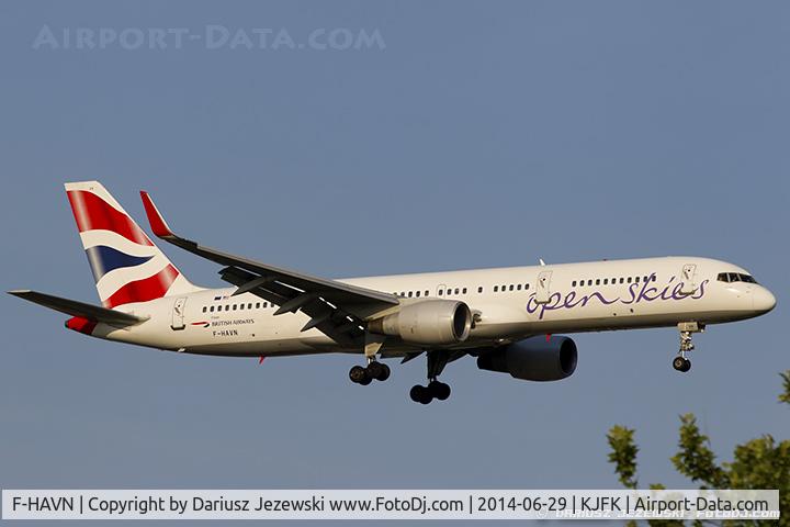 F-HAVN, 1991 Boeing 757-230 C/N 25140, Boeing 757-230 - OpenSkies (British Airways)   C/N 25140, F-HAVN
