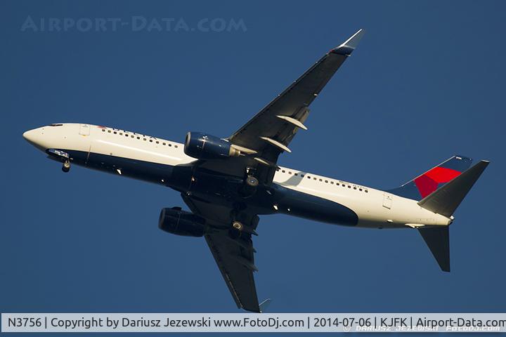 N3756, 2001 Boeing 737-832 C/N 30493, Boeing 737-832 - Delta Air Lines  C/N 30493, N3756