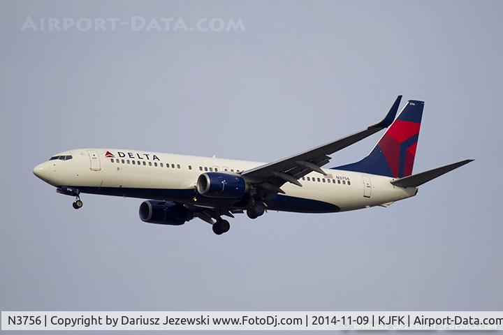 N3756, 2001 Boeing 737-832 C/N 30493, Boeing 737-832 - Delta Air Lines  C/N 30493, N3756