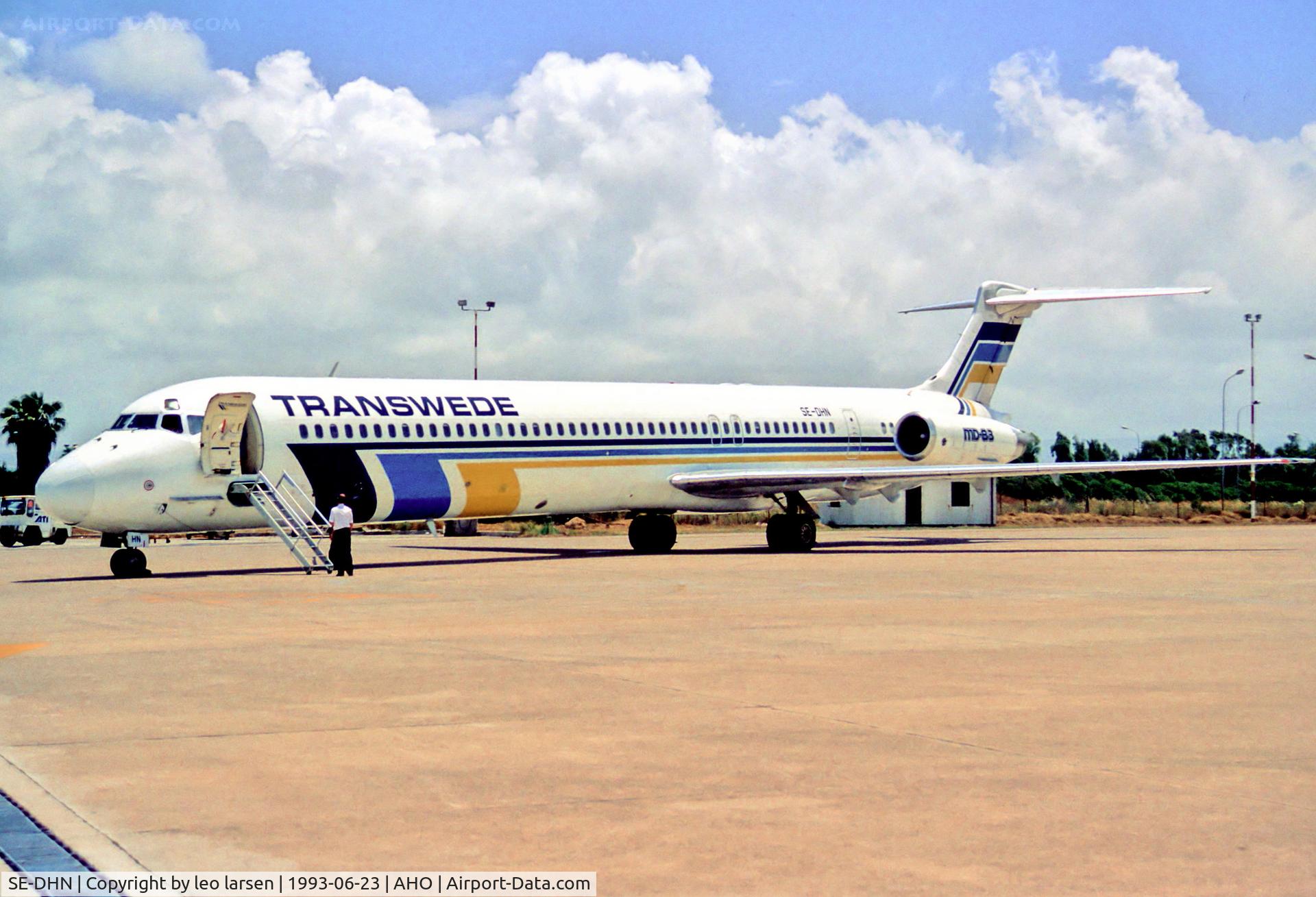 SE-DHN, 1988 McDonnell Douglas MD-83 (DC-9-83) C/N 49623, Alghero 23.6.93