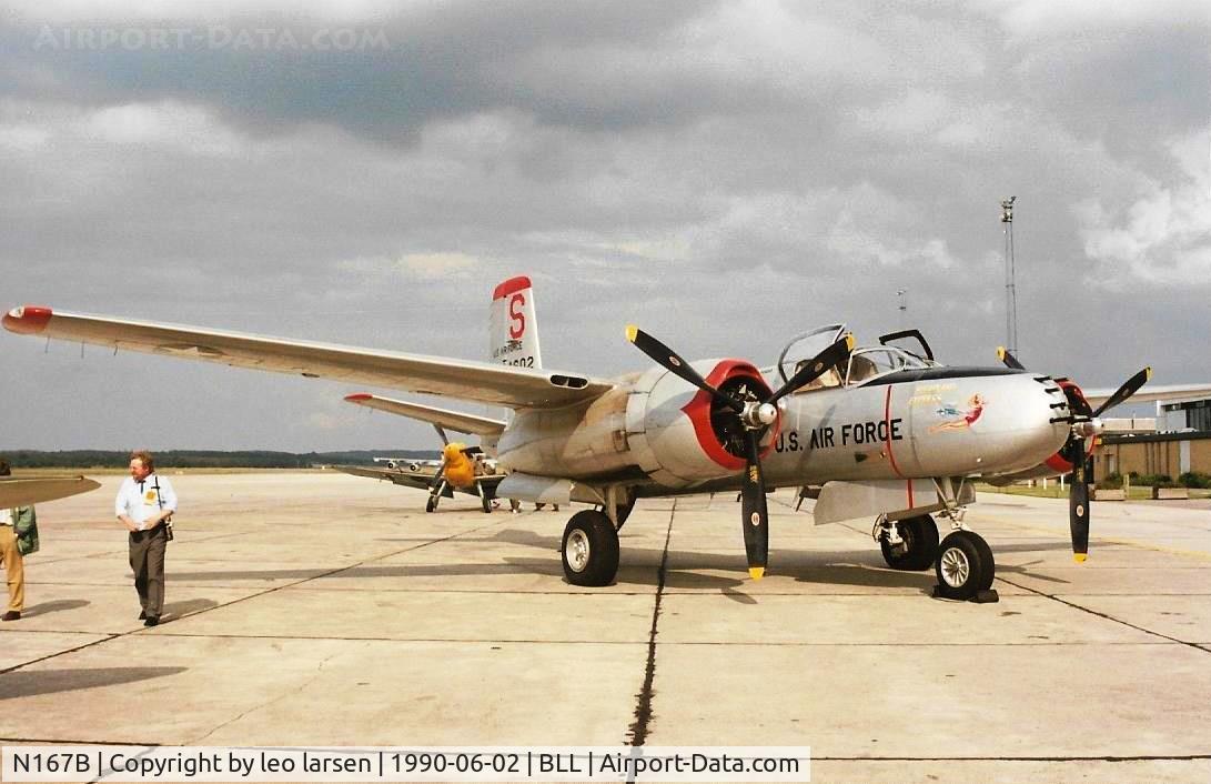 N167B, 1944 Douglas A-26B Invader C/N 27881, Billund 2.6.1990