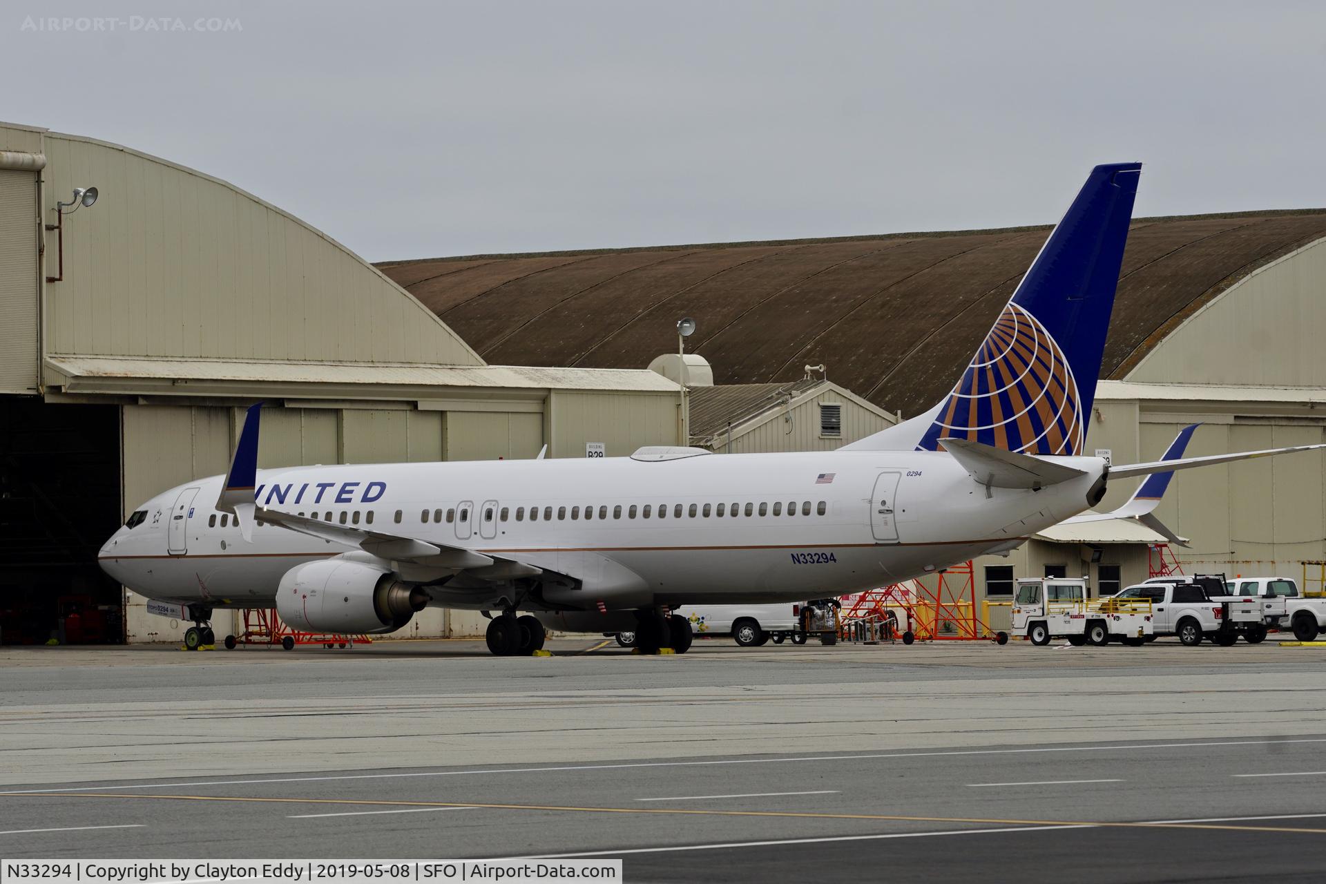N33294, 2005 Boeing 737-824 C/N 34000, SFO 2019.