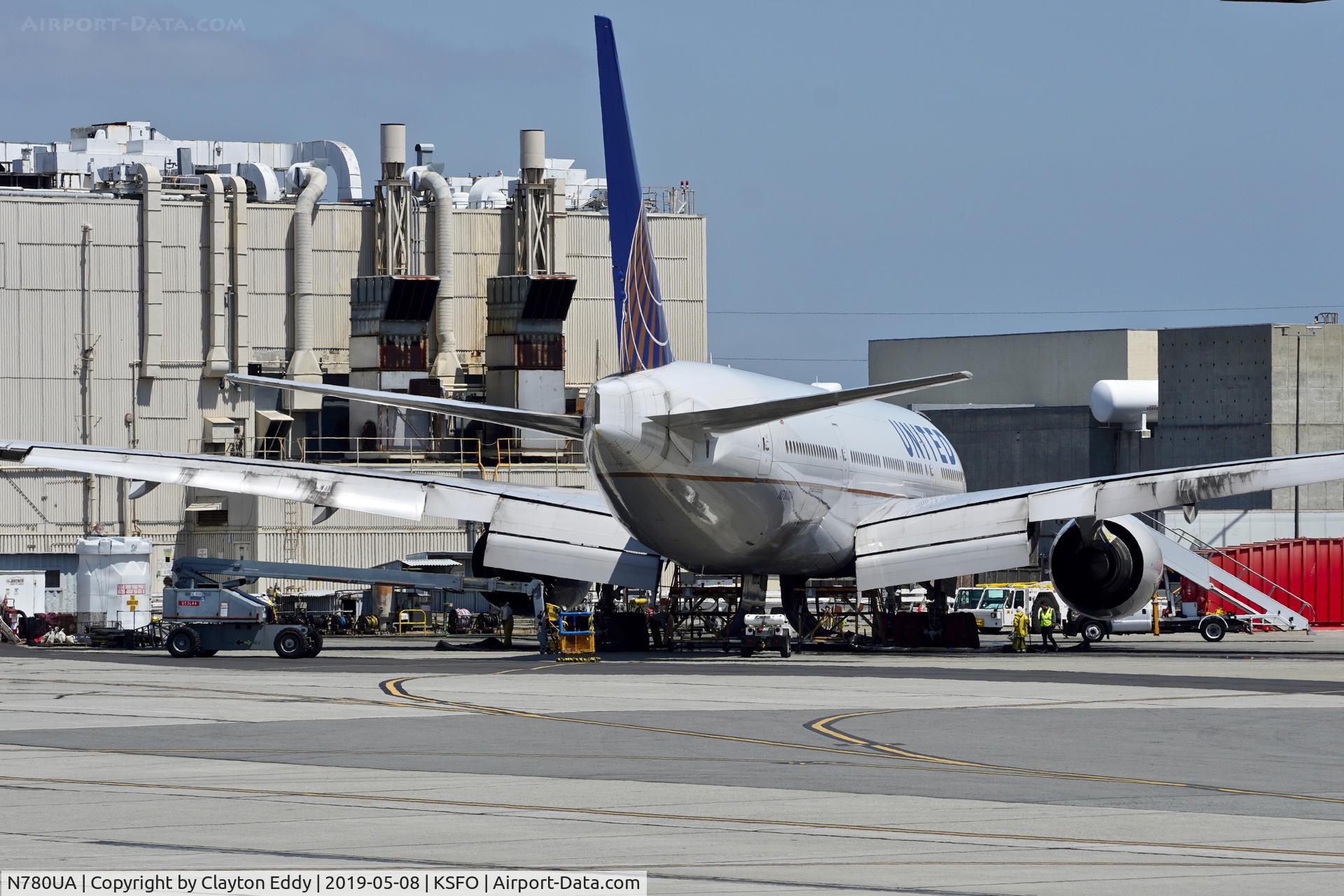 N780UA, 1996 Boeing 777-222 C/N 26944, SFO 2019.