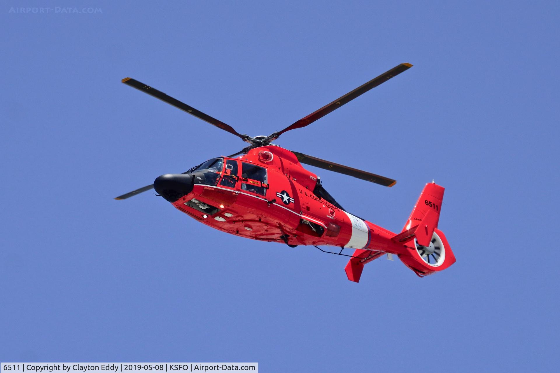 6511, Aerospatiale HH-65C Dolphin C/N 6121, SFO 2019.