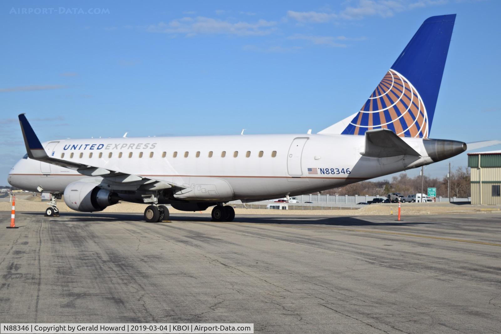 N88346, 2016 Embraer 175LR (ERJ-170-200LR) C/N 17000583, Parked on the west de ice ramp.