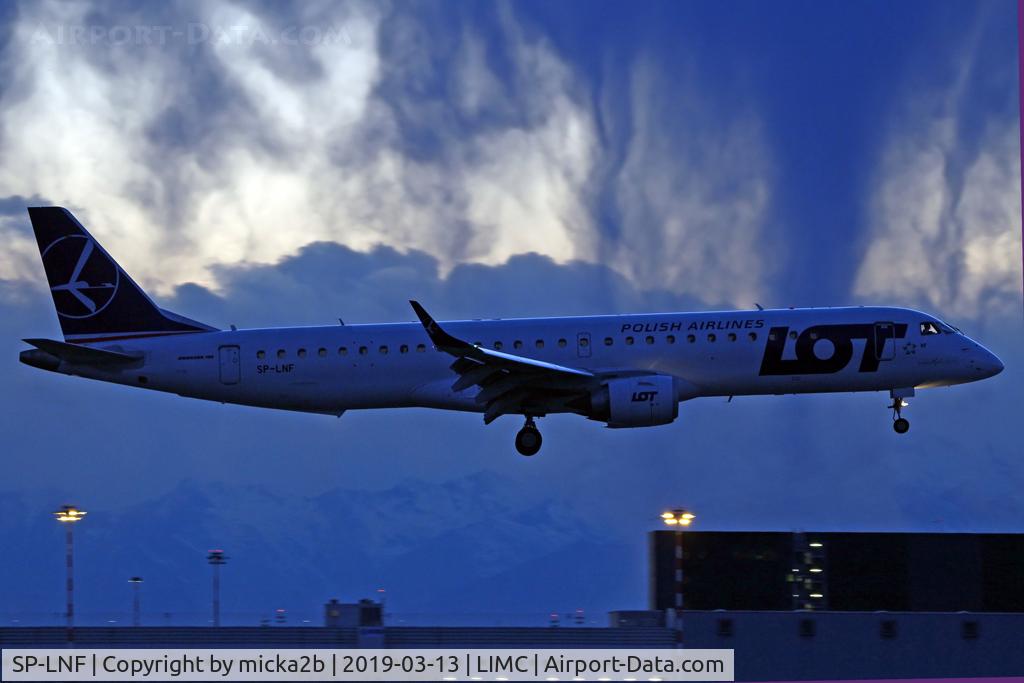SP-LNF, 2013 Embraer 195LR (ERJ-190-200LR) C/N 19000596, Landing
