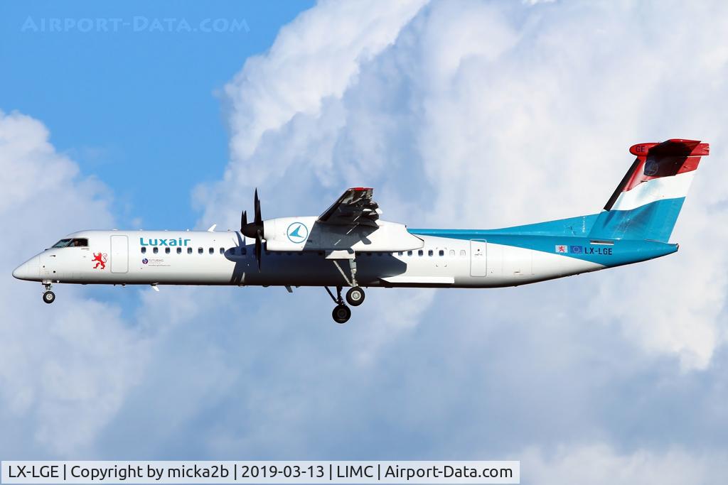 LX-LGE, 2009 De Havilland Canada DHC-8-402Q Dash 8 C/N 4284, Landing