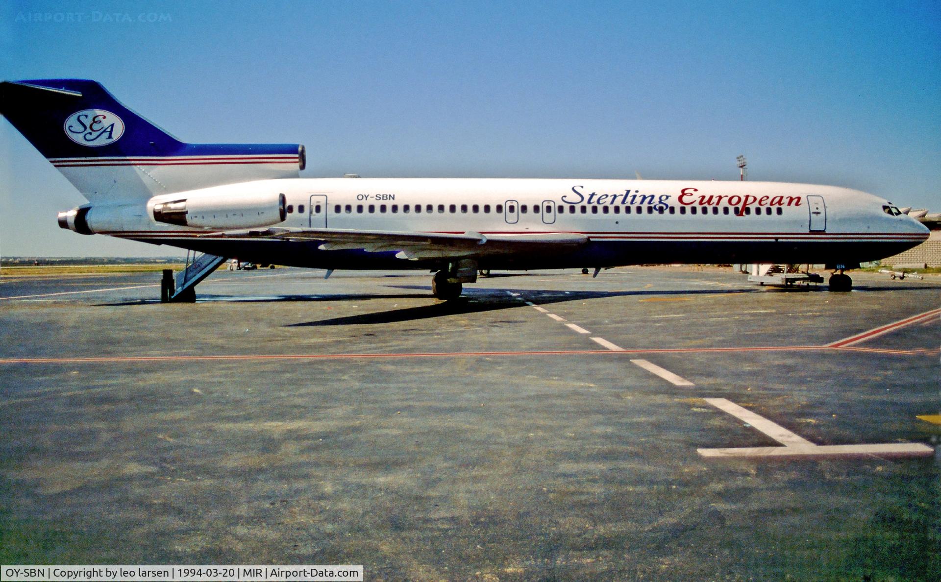 OY-SBN, 1981 Boeing 727-2B7 C/N 22163, Monastir 20.3.1994