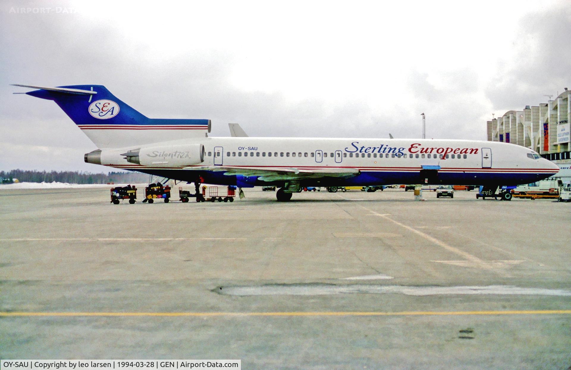 OY-SAU, 1973 Boeing 727-2J4 C/N 20764, Oslo Gardermoen 28.3.1994