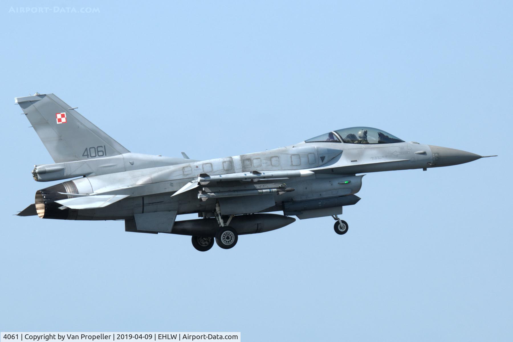 4061, 2007 General Dynamics F-16C Fighting Falcon C/N JC-22, Polish Air Force F-16C landing at Leeuwarden air base, the Netherlands, Frisian Flag 2019