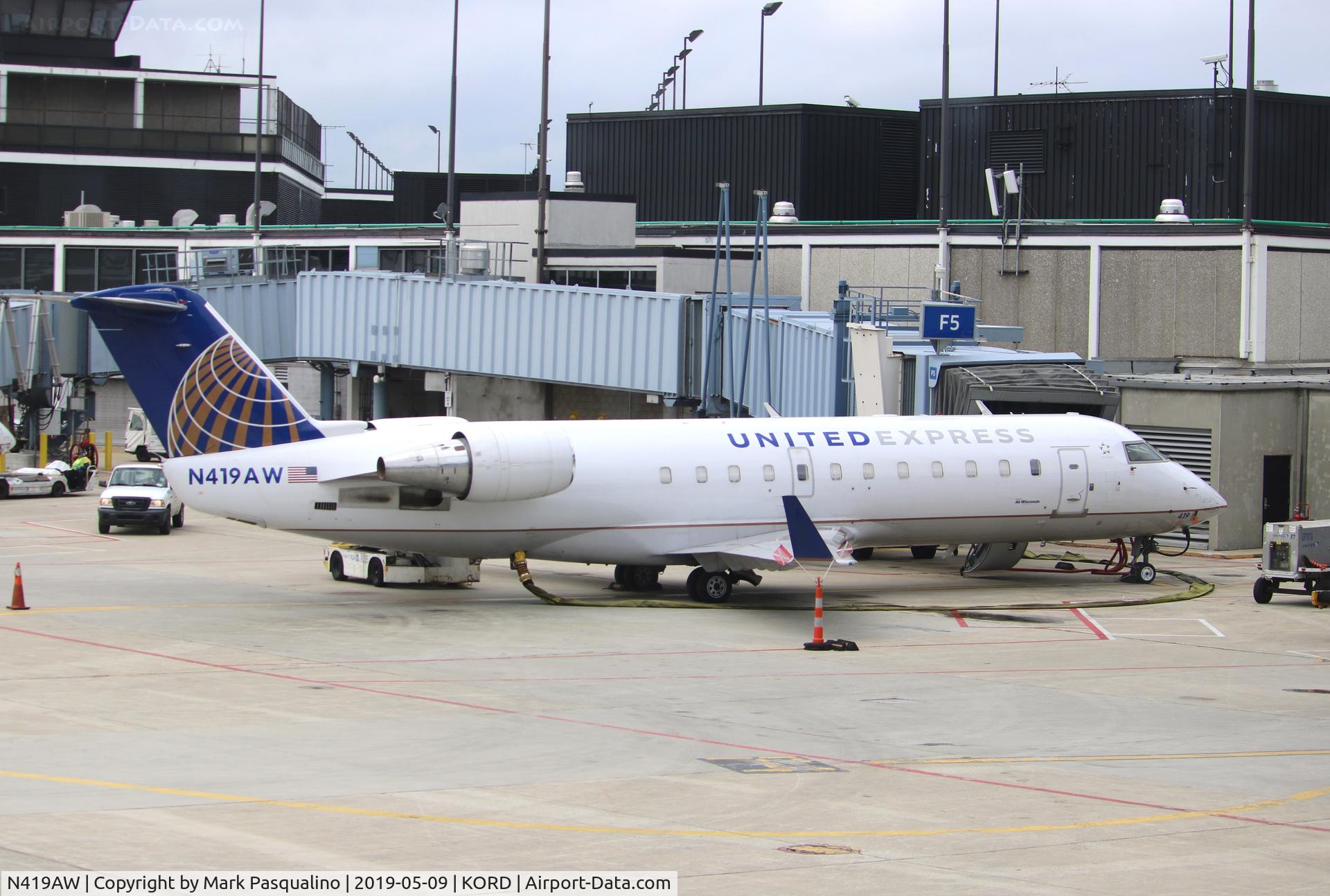 N419AW, 2002 Bombardier CRJ-200LR (CL-600-2B19) C/N 7633, CL-600-2B19