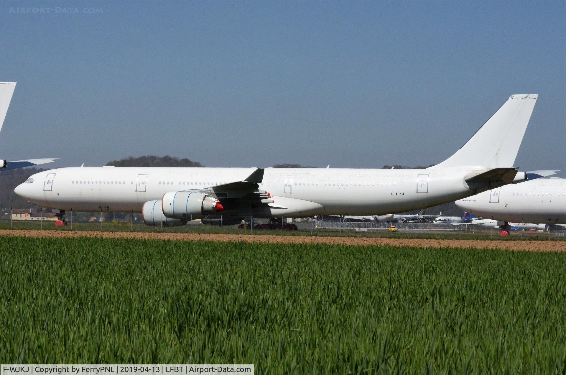 F-WJKJ, 2003 Airbus A340-541 C/N 478, Former Singapore A345 (9V-SGC) stored in Tarbes.