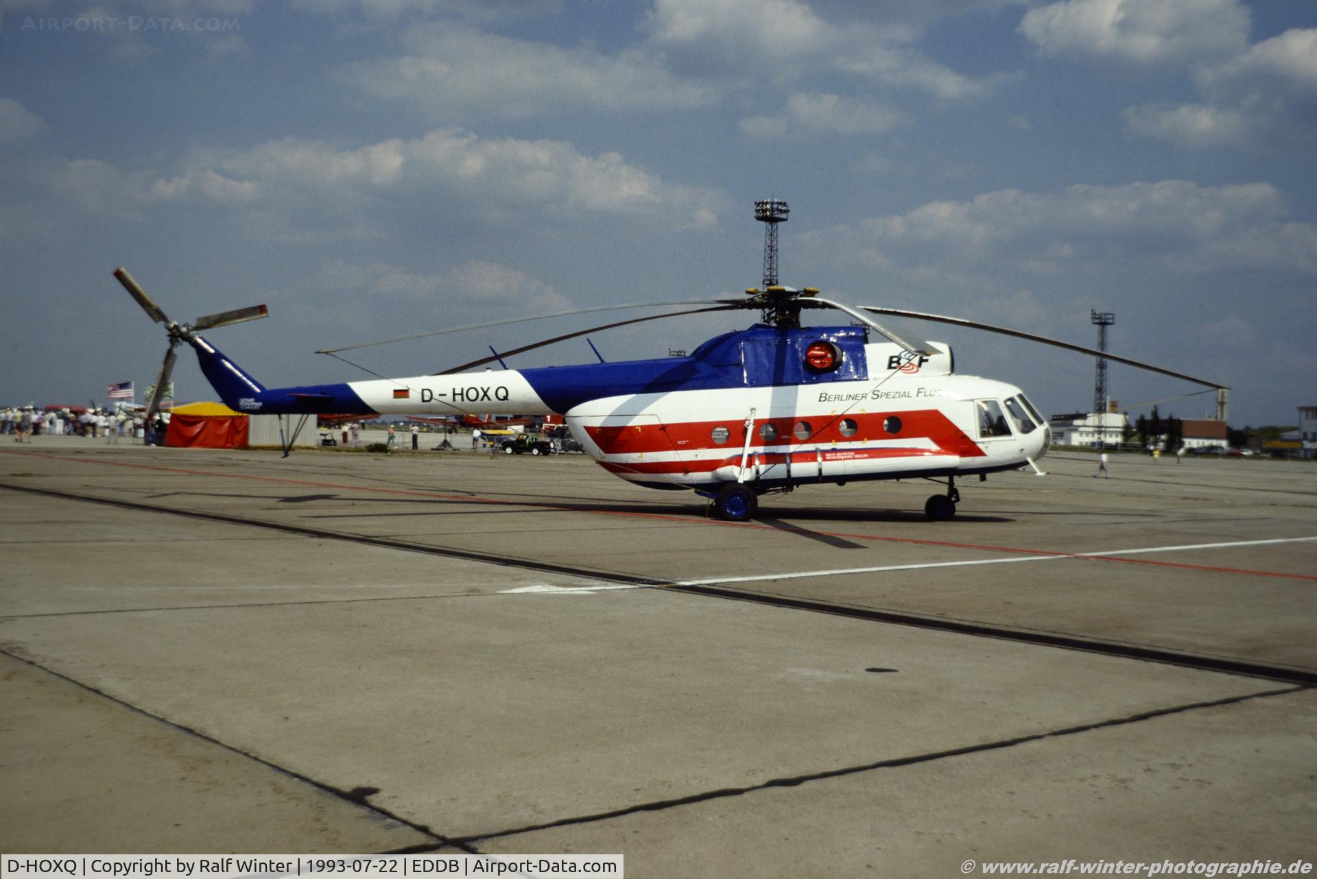 D-HOXQ, 1984 MIL Mi-8T C/N 105103, MIL Mi-8 - FC SBY Berliner Spezialflug ex. DDR-SJA - 105103 - DHOXQ - 22.07.19993 - SXF