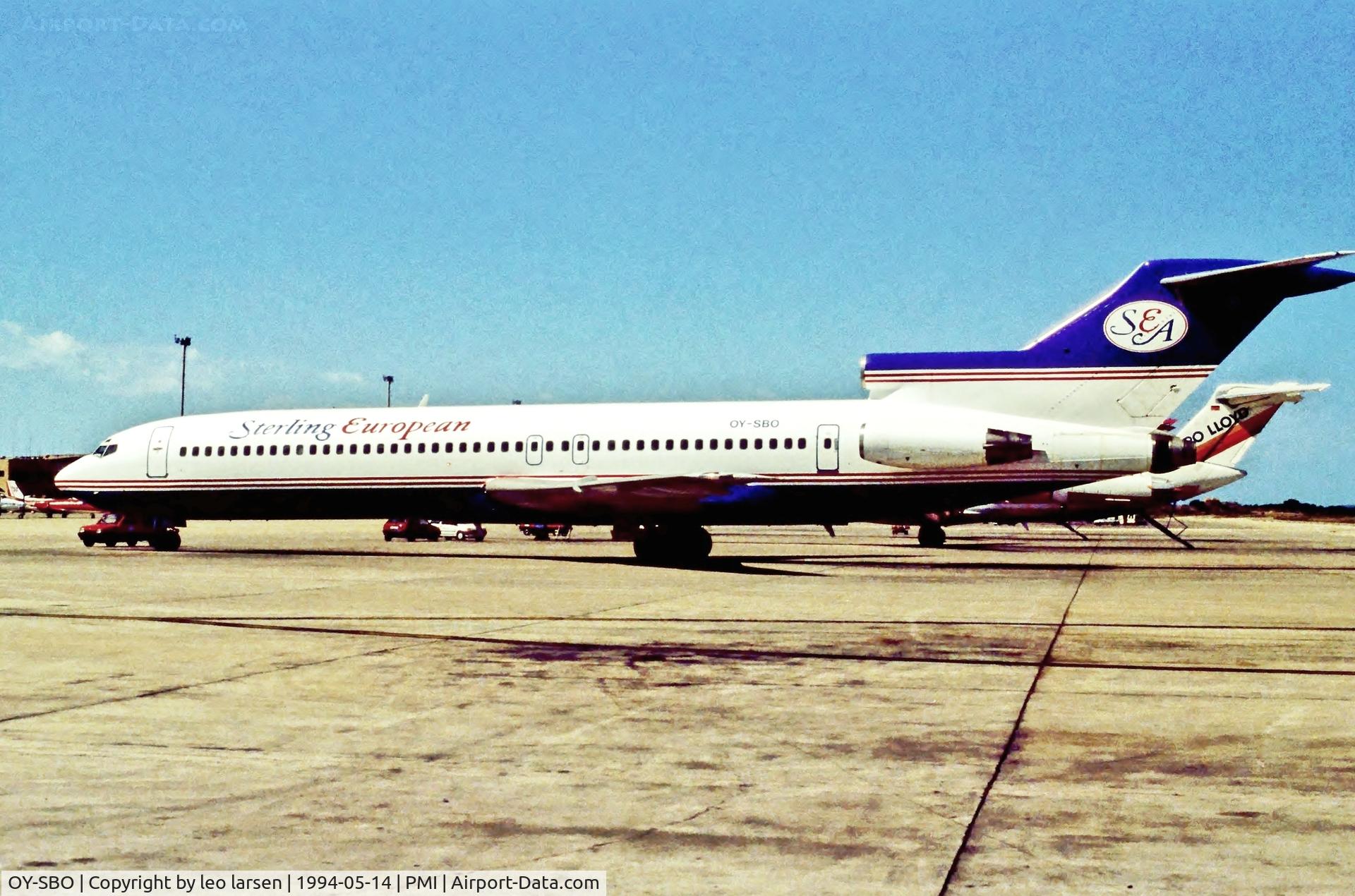 OY-SBO, 1988 Boeing 727-2K3 C/N 22770, Palma e Mallorca 14.5.1994