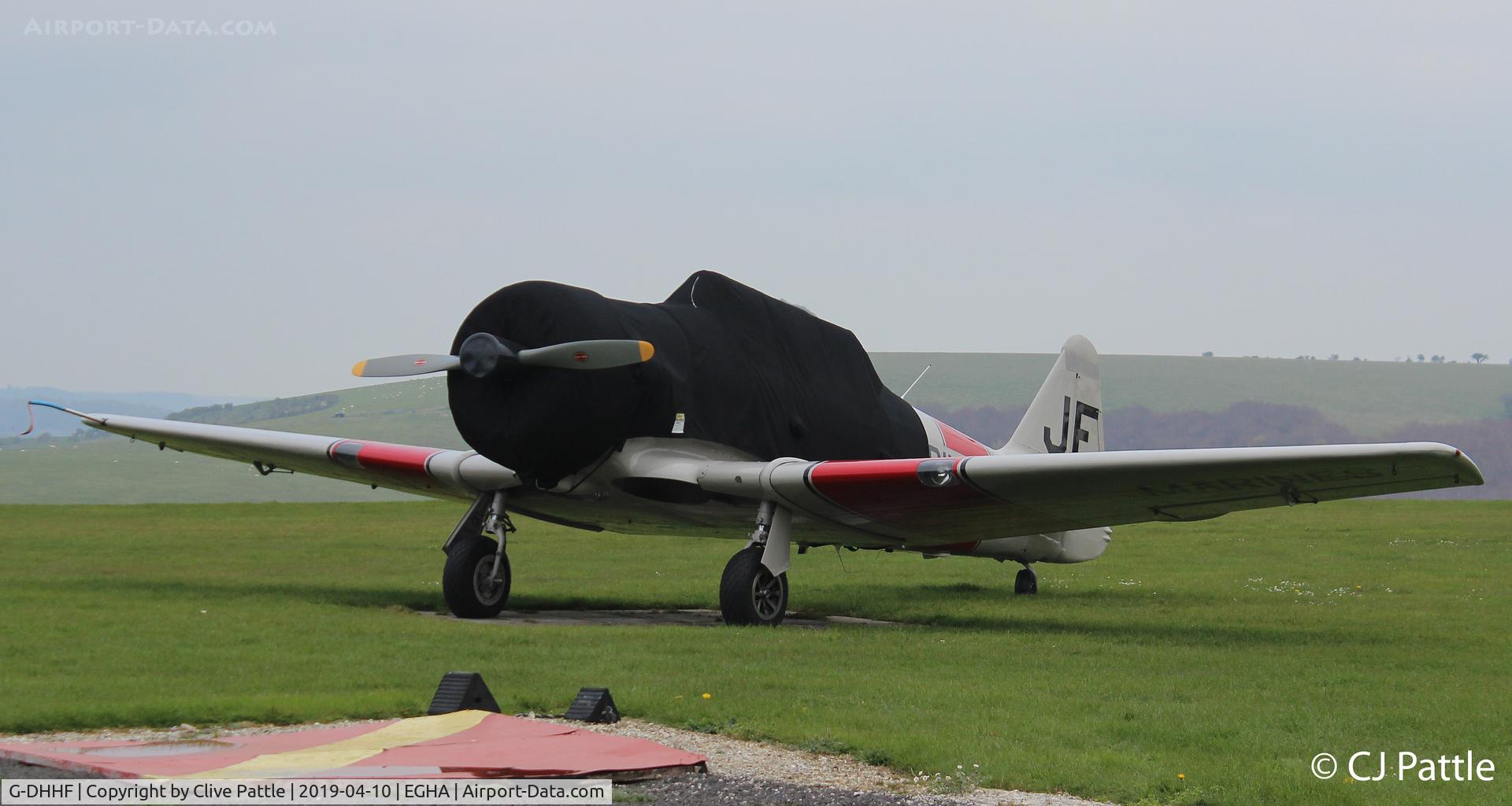 G-DHHF, 1946 North American SNJ-5 Texan Texan C/N 90680, Parked up @ EGHA
