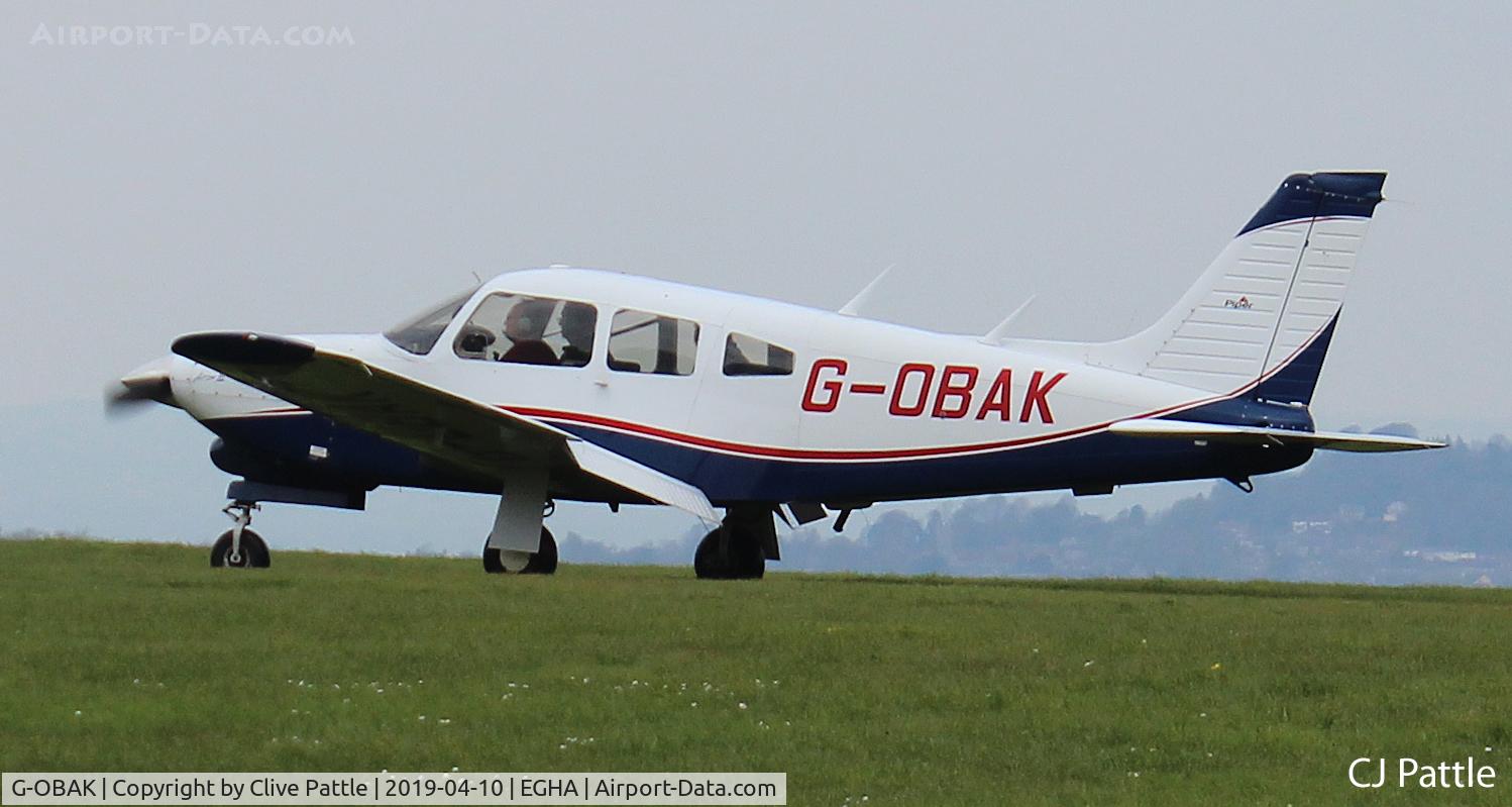 G-OBAK, 1977 Piper PA-28R-201T Cherokee Arrow III C/N 28R-7703054, @ EGHA