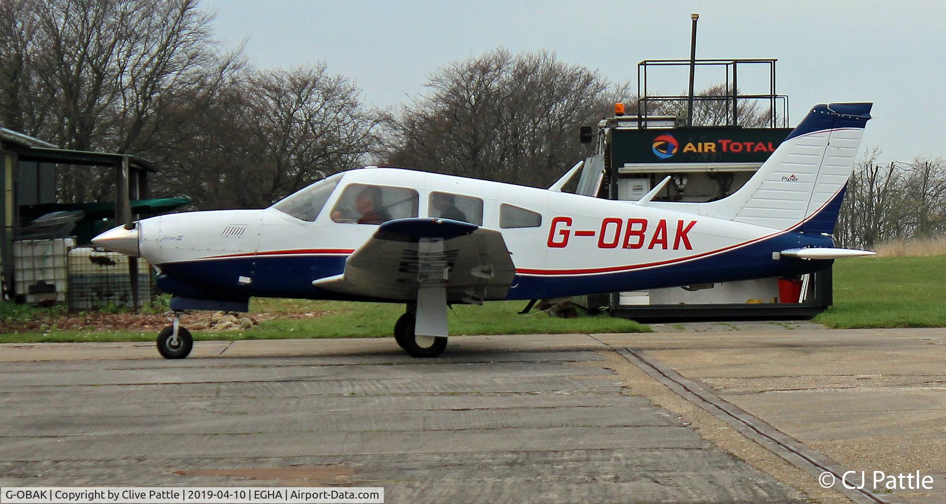 G-OBAK, 1977 Piper PA-28R-201T Cherokee Arrow III C/N 28R-7703054, @ EGHA