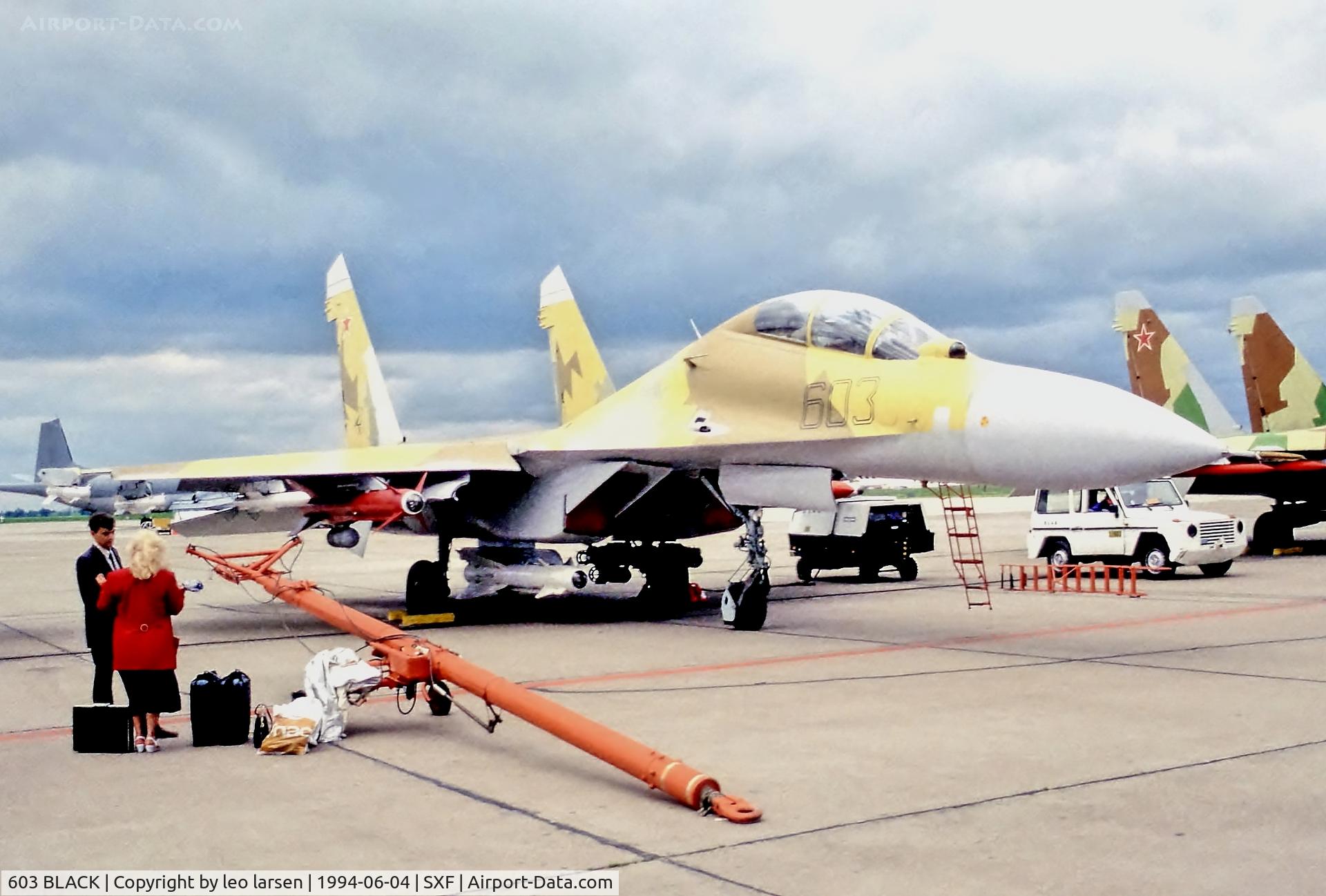 603 BLACK, Sukhoi Su-30MK C/N 79371010101, Berlin Air Show 4.6.1994