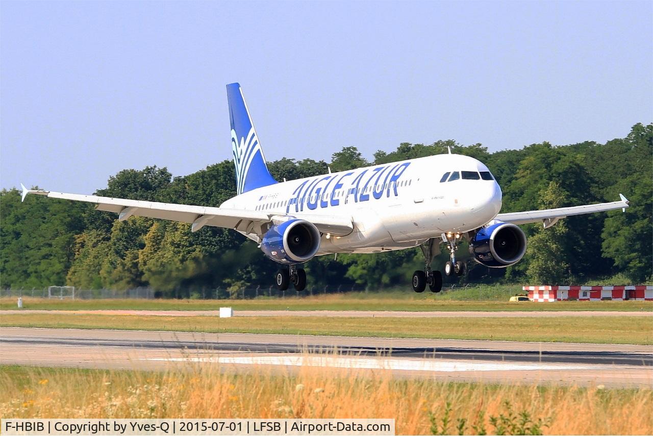 F-HBIB, 2007 Airbus A320-214 C/N 3289, Airbus A320-214, On final rwy 15, Bâle-Mulhouse-Fribourg airport (LFSB-BSL)