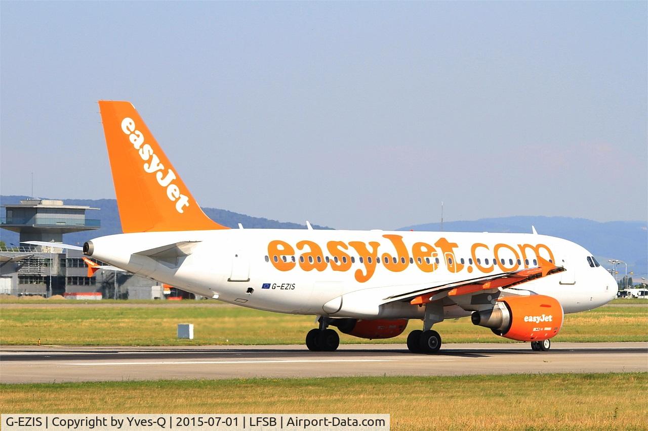 G-EZIS, 2005 Airbus A319-111 C/N 2528, Airbus A319-111, Take off run rwy 15, Bâle-Mulhouse-Fribourg airport (LFSB-BSL)