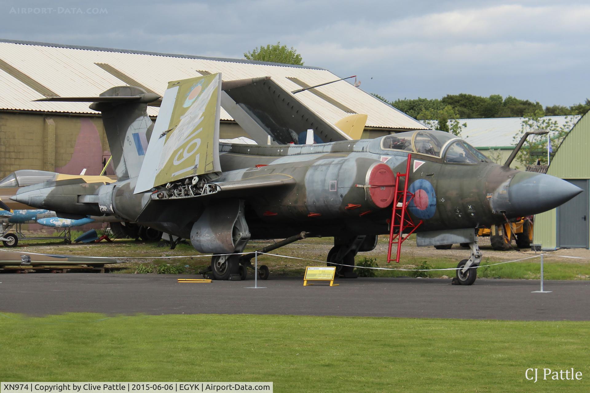 XN974, 1964 Hawker Siddeley Buccaneer S.2 C/N B3-01-63, Preserved @ The Yorkshire Air Museum, Elvington, Yorkshire
