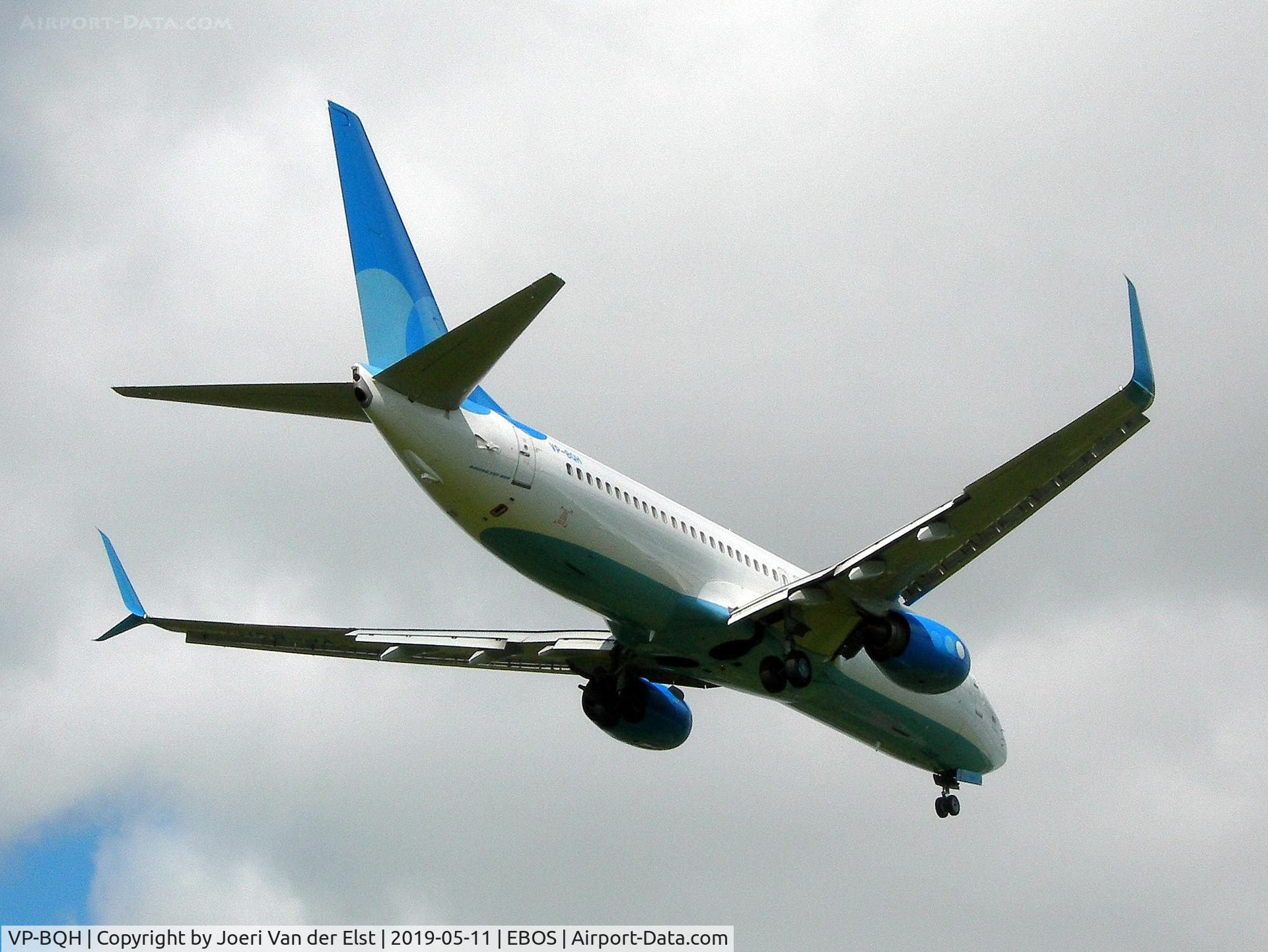 VP-BQH, 2019 Boeing 737-8MC C/N 64866, Moments before touchdown rwy 08