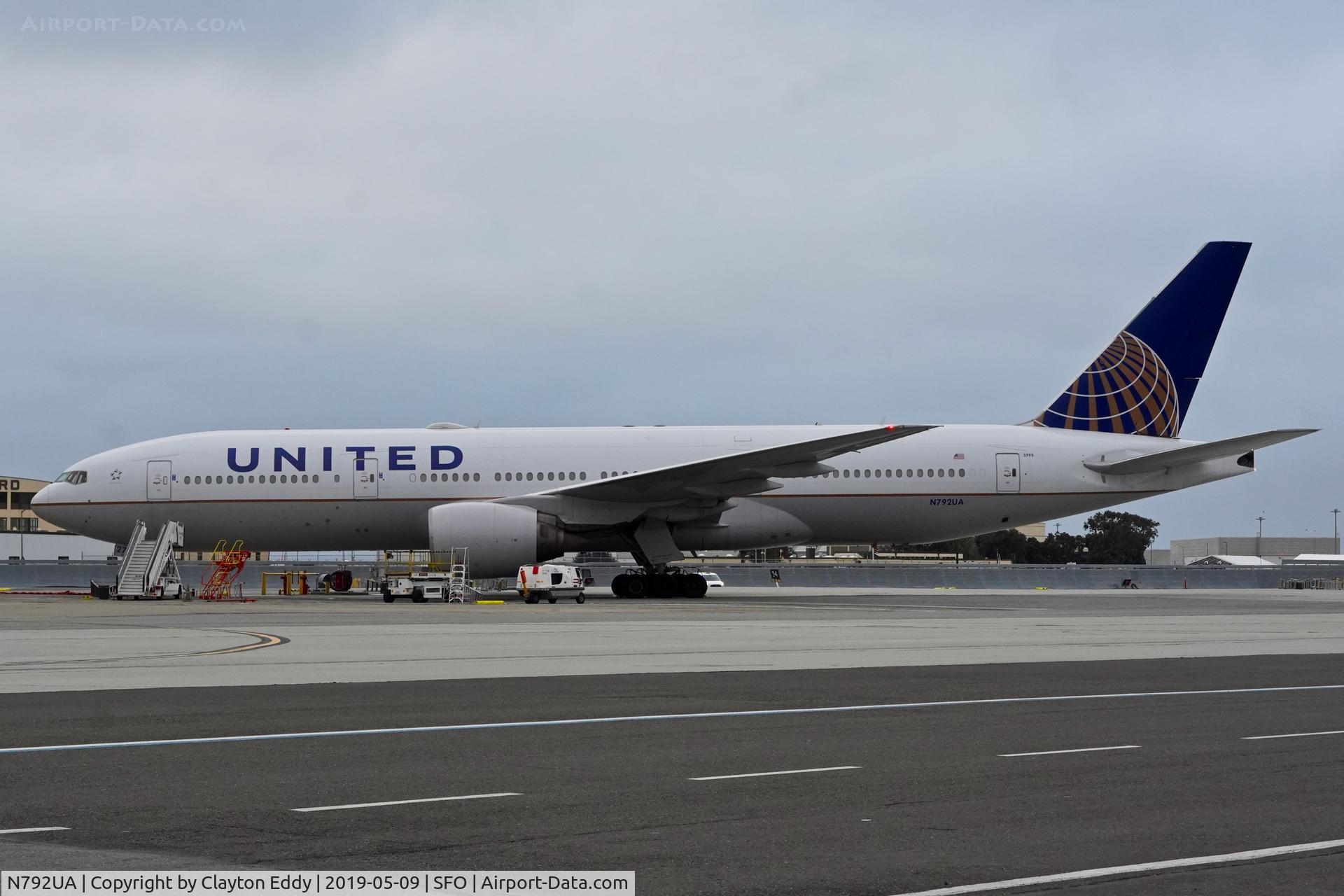 N792UA, 1997 Boeing 777-222 C/N 26934, SFO 2019.