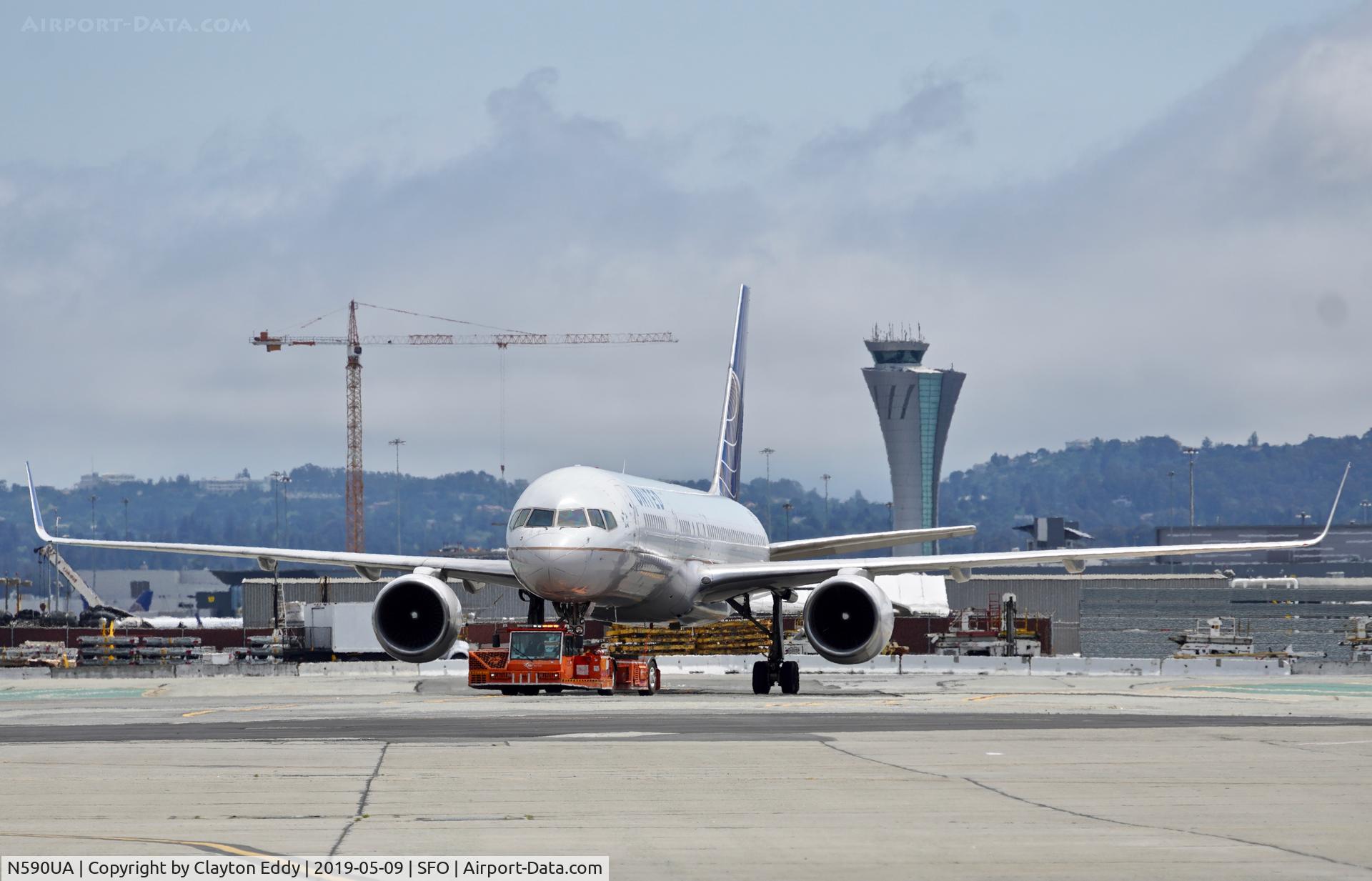 N590UA, 1997 Boeing 757-222 C/N 28708, SFO 2019.