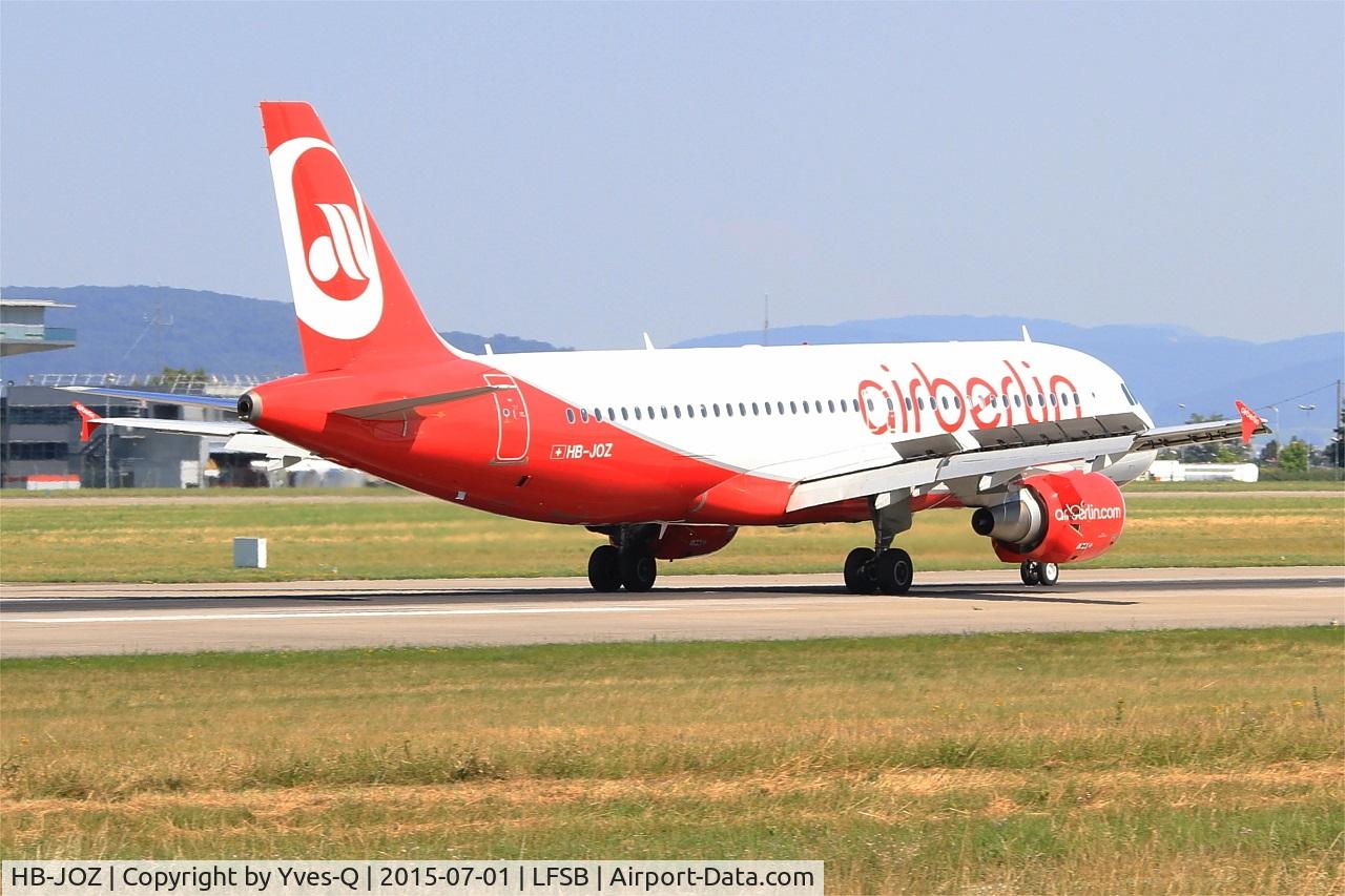 HB-JOZ, 2011 Airbus A320-214 C/N 4631, Airbus A320-214, Reverse thrust landing rwy 15, Bâle-Mulhouse-Fribourg airport (LFSB-BSL)