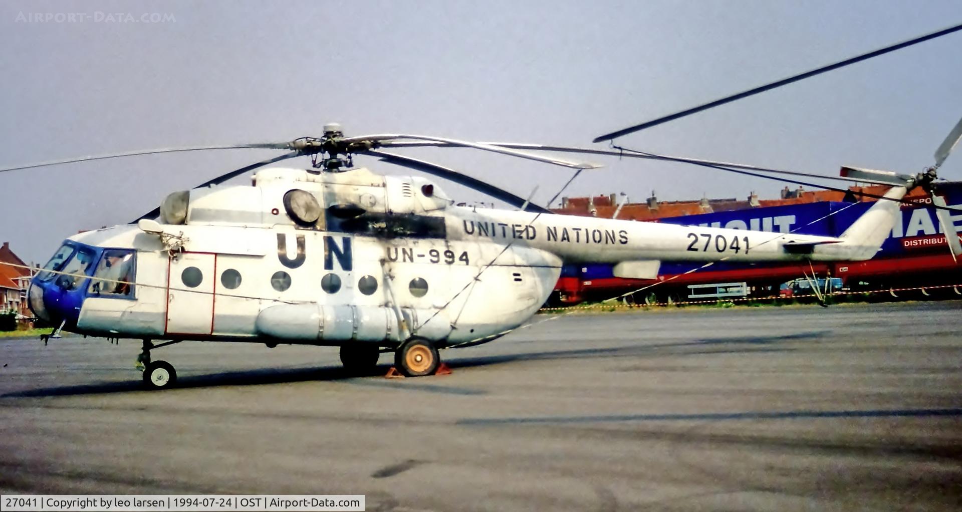 27041, 1992 MIL MI-8MTV1 C/N 9 5875, Ostende 24.07.1994