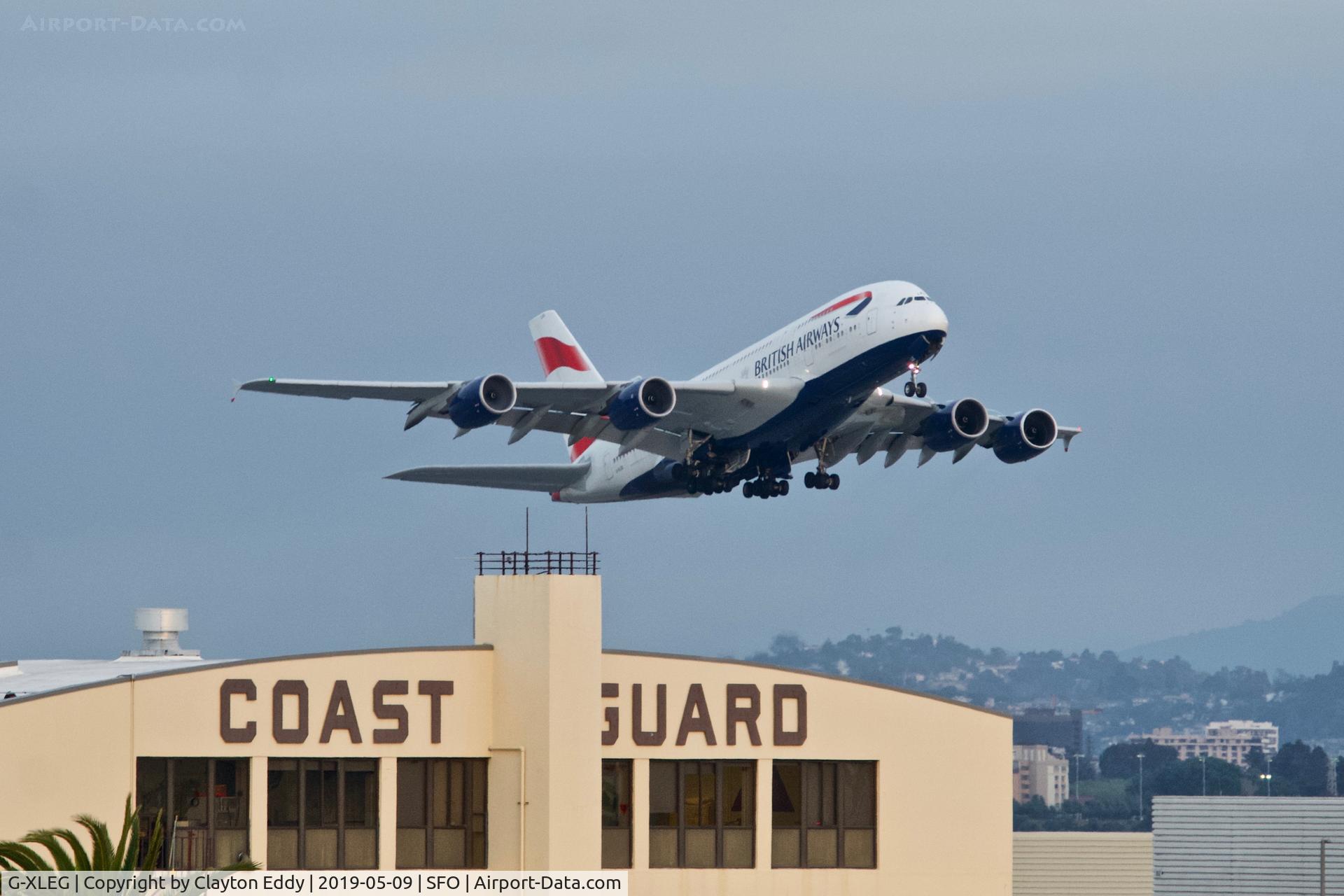 G-XLEG, 2014 Airbus A380-841 C/N 161, SFO 2019.