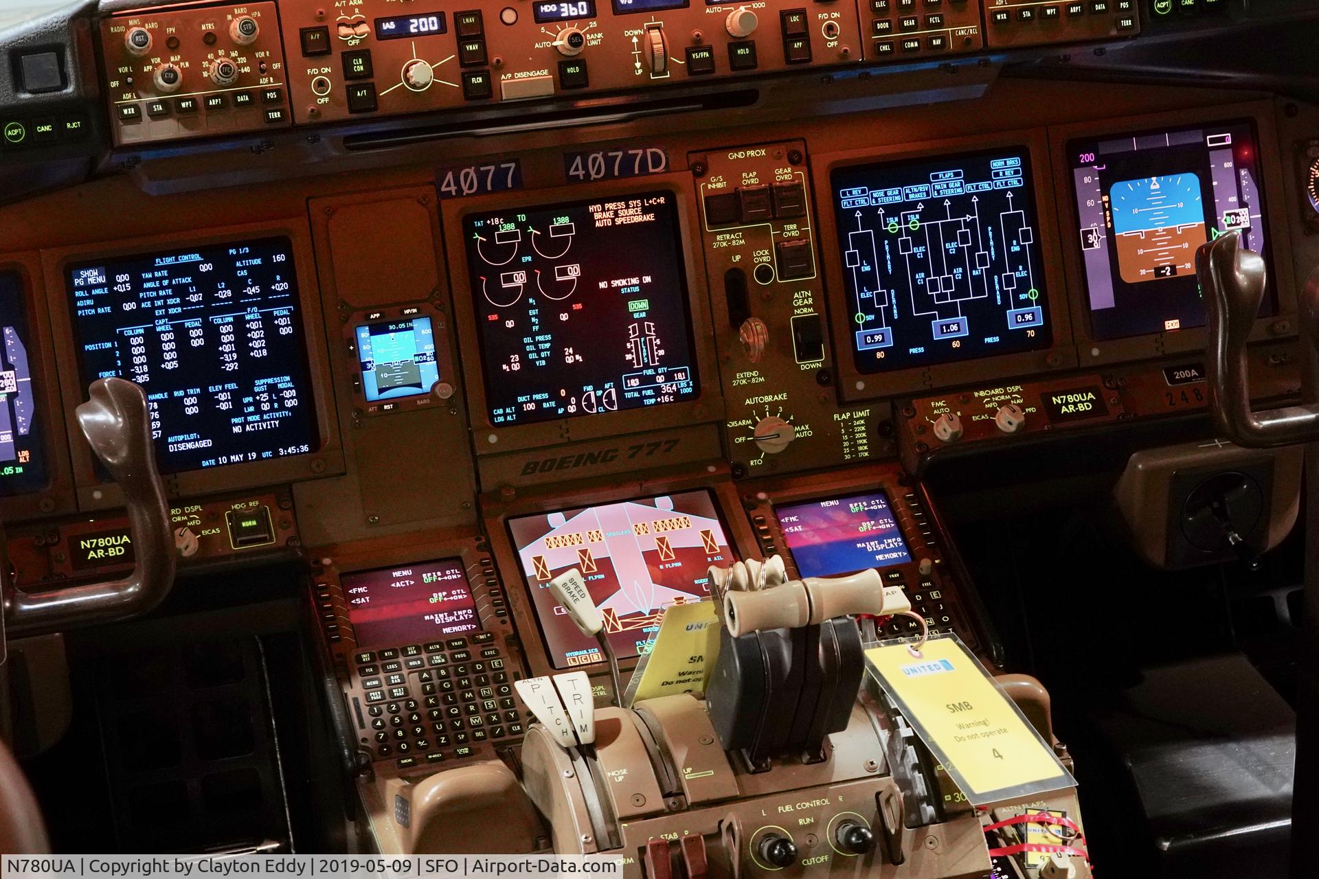 N780UA, 1996 Boeing 777-222 C/N 26944, SFO 2019.