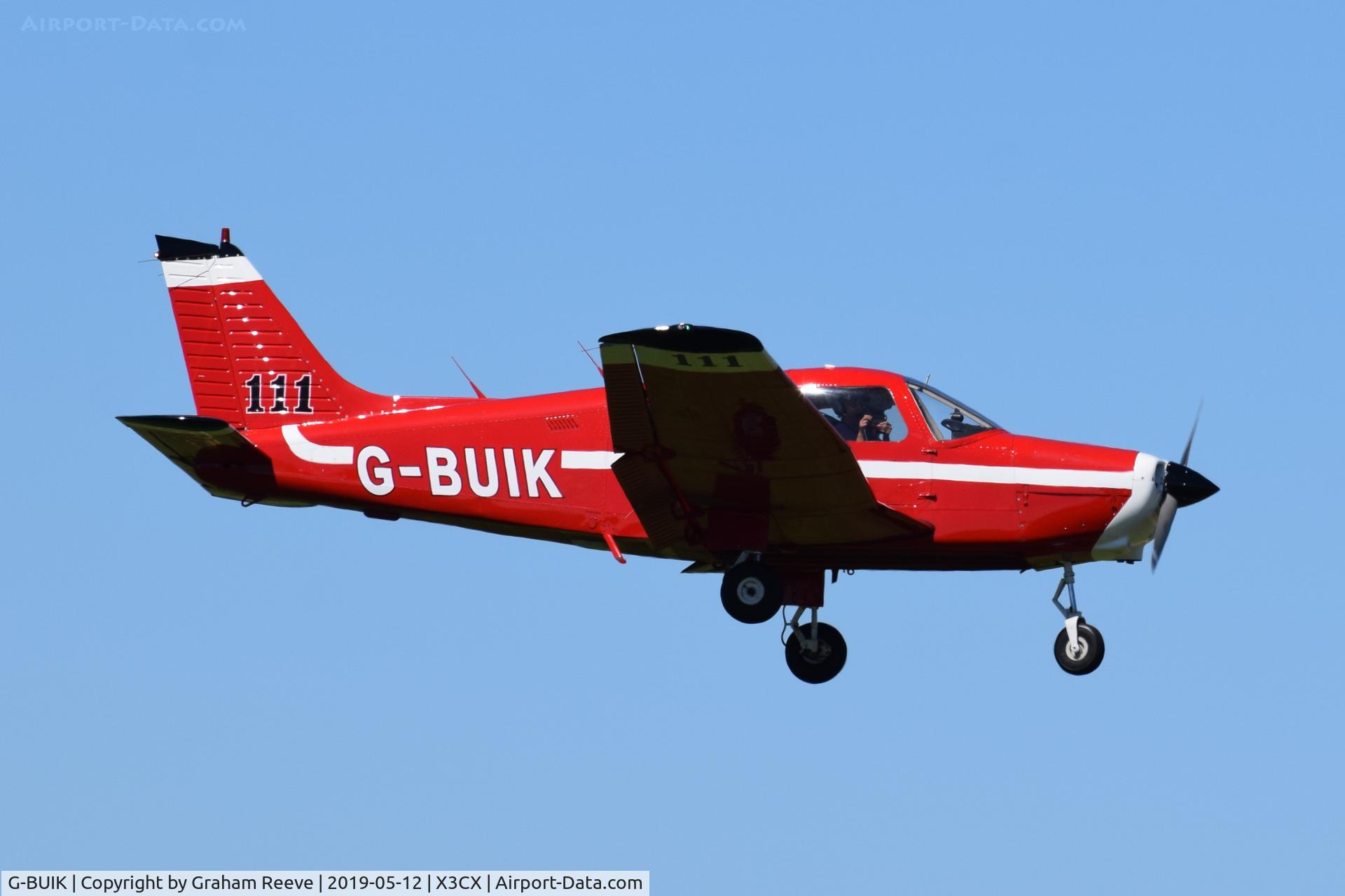 G-BUIK, 1979 Piper PA-28-161 Cherokee Warrior II C/N 28-7916469, Landing at Northrepps.