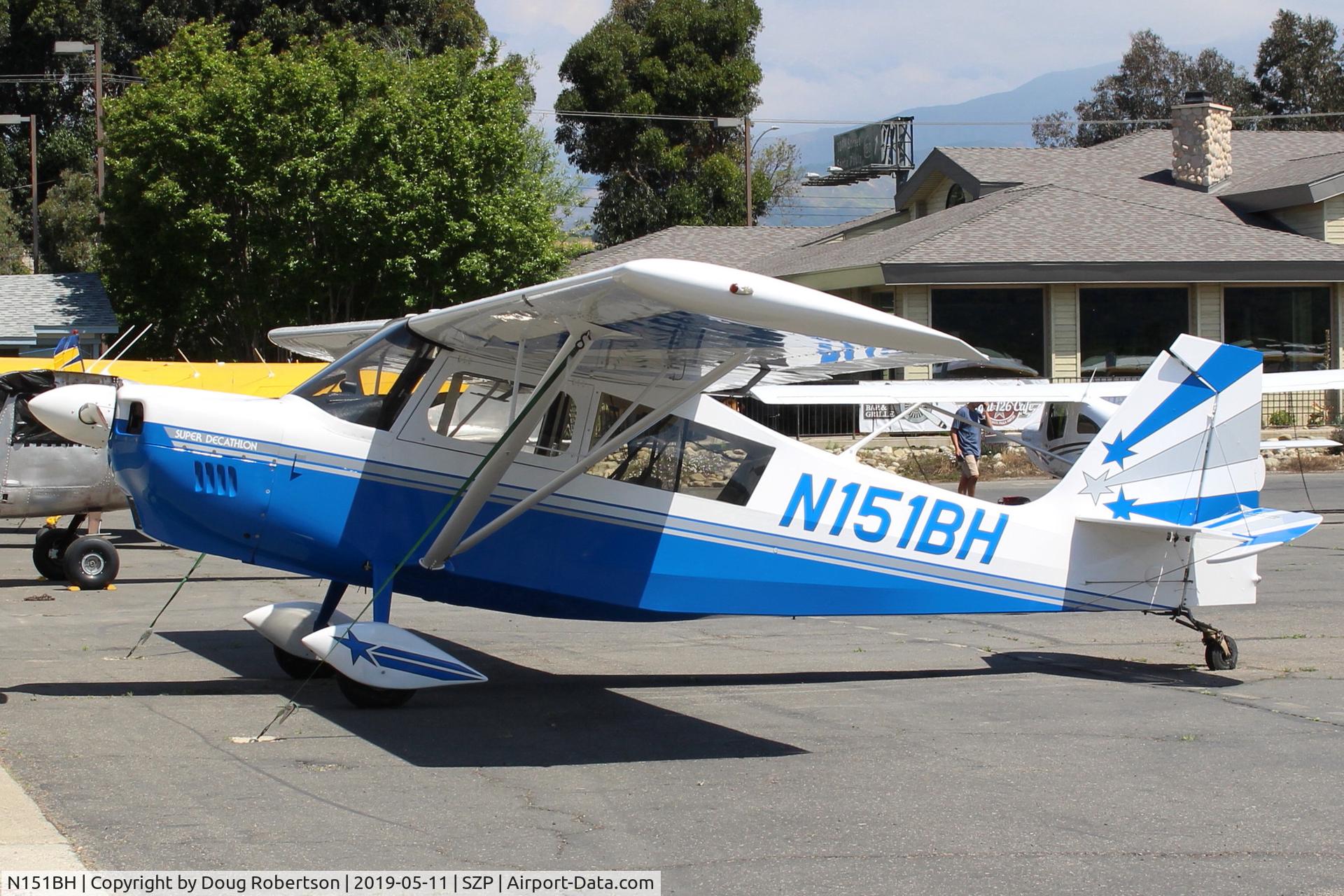 N151BH, 2008 American Champion 8KCAB Super Decathlon Decathlon C/N 1061-2008, 2008 American Champion 8KCAB SUPER DECATHLON, Lycoming AEIO-360 180 Hp, full inverted systems, at CP Aviation. Barron Hilton's replacement for N240R-which see.