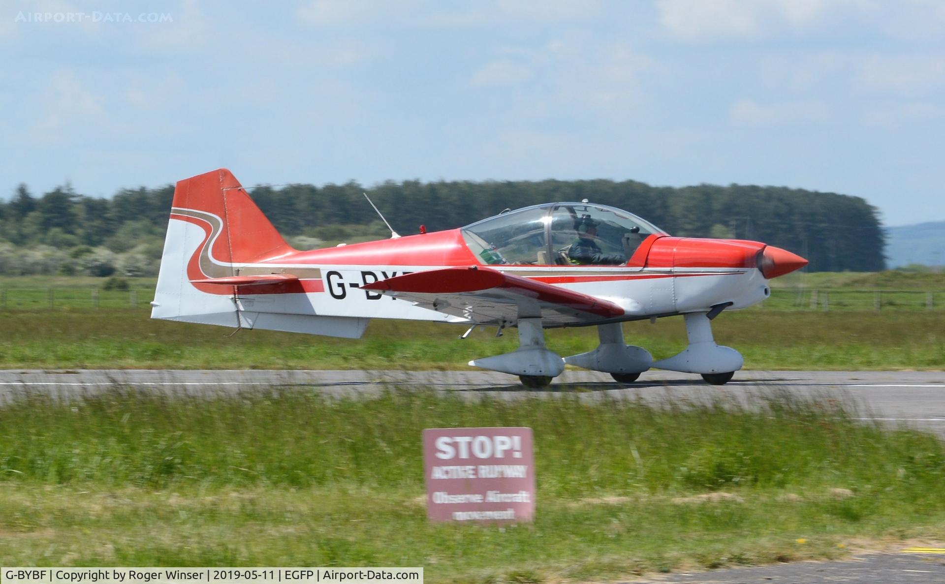 G-BYBF, 1998 Robin R-2160i Alpha Sport Alpha Sport C/N 329, Visiting Alpha Sport departing Runway 04.