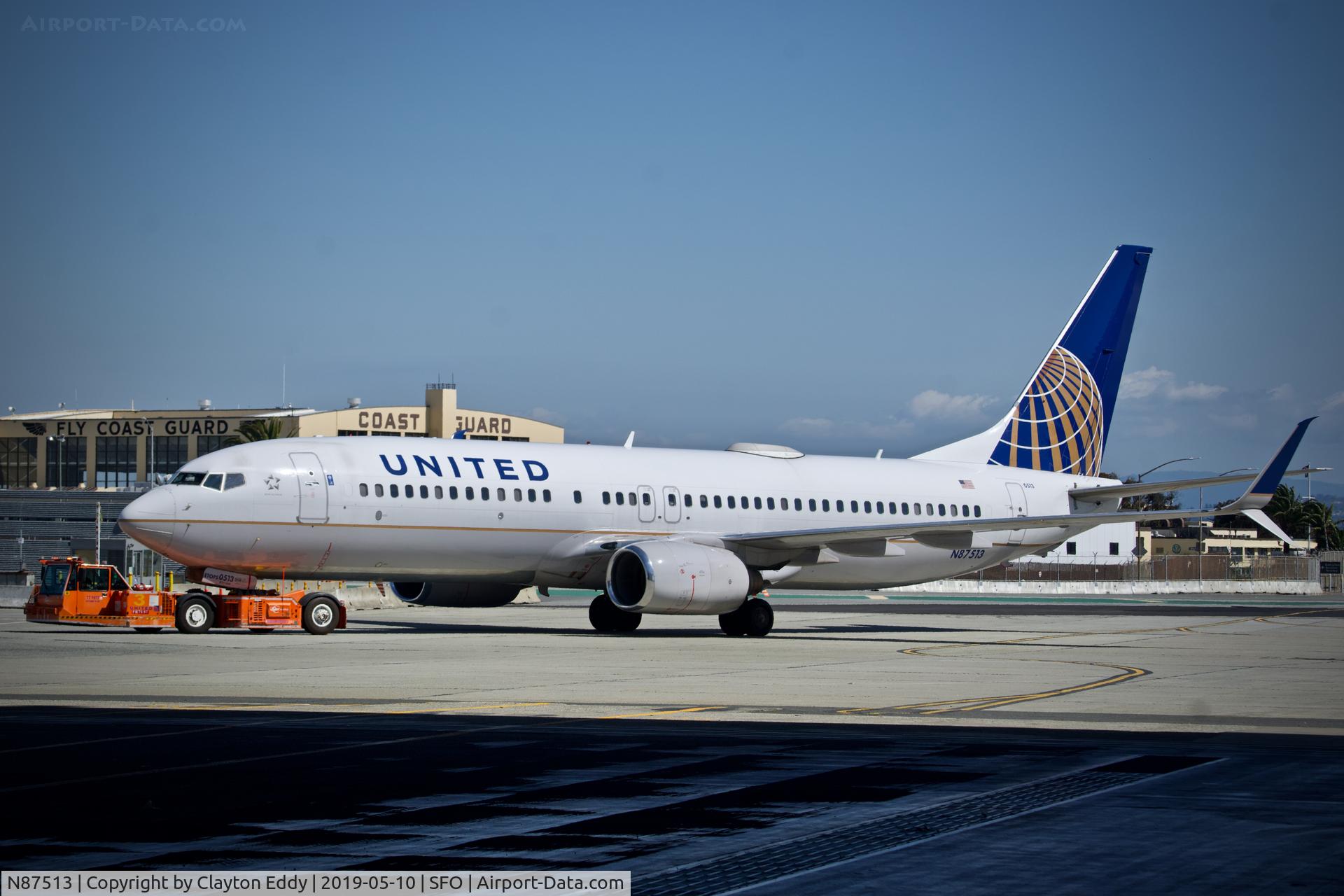 N87513, 2008 Boeing 737-824 C/N 31621, SFO 2019.