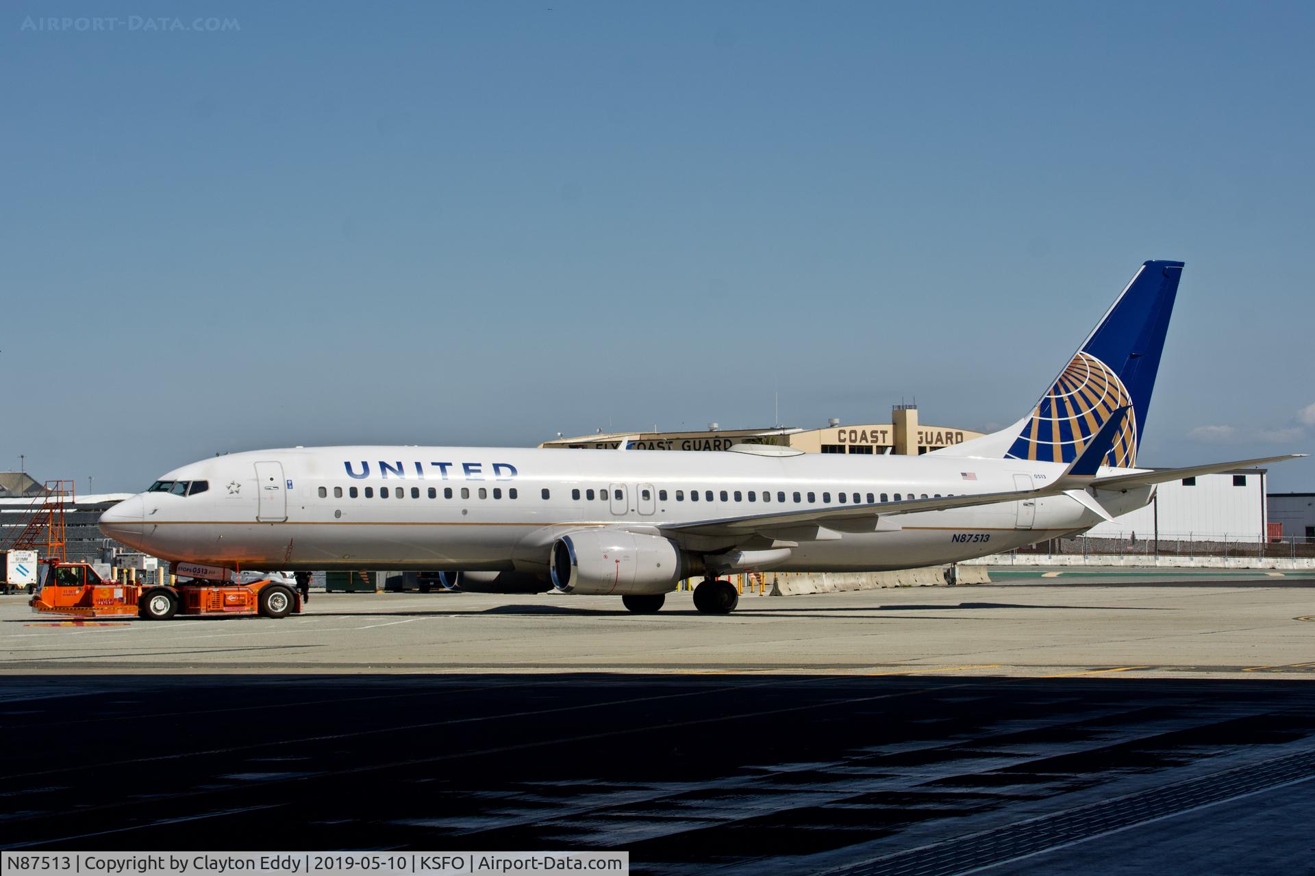 N87513, 2008 Boeing 737-824 C/N 31621, SFO 2019.