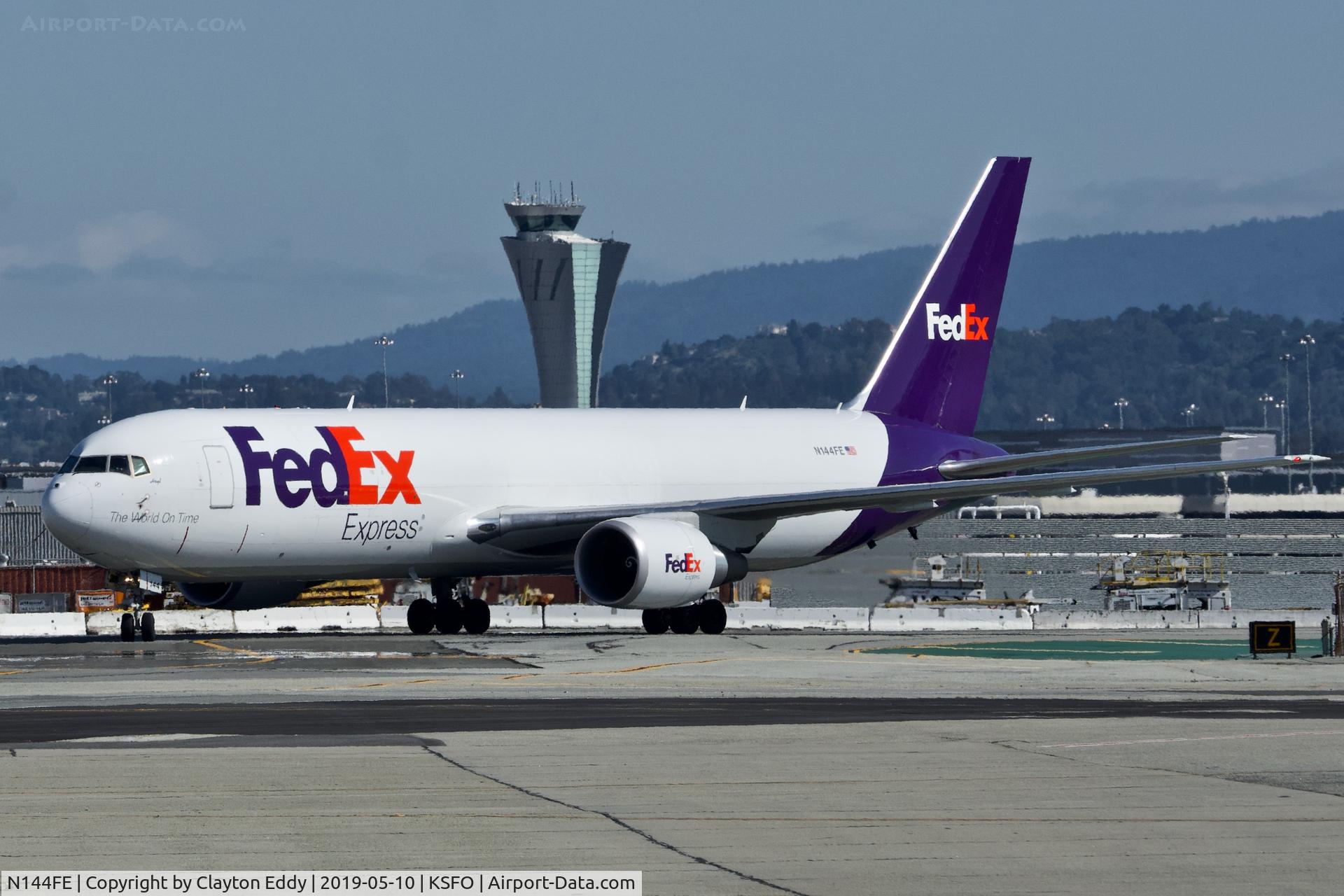 N144FE, 2017 Boeing 767-300F C/N 42726, SFO 2019.