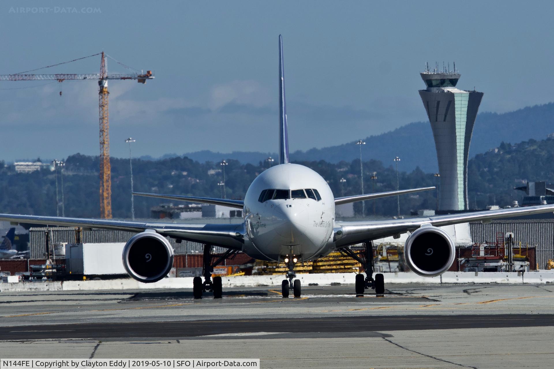 N144FE, 2017 Boeing 767-300F C/N 42726, SFO 2019.