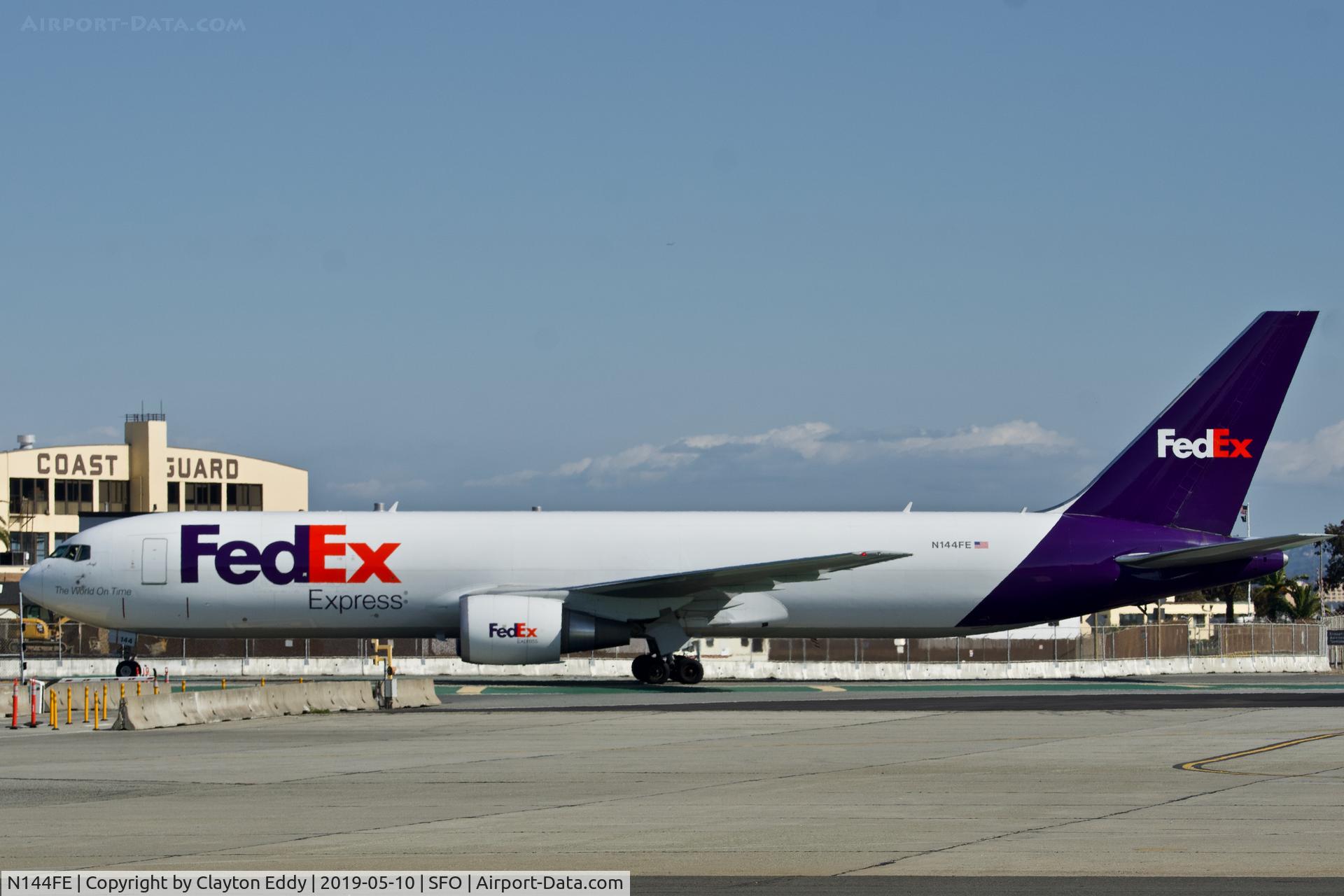 N144FE, 2017 Boeing 767-300F C/N 42726, SFO 2019.
