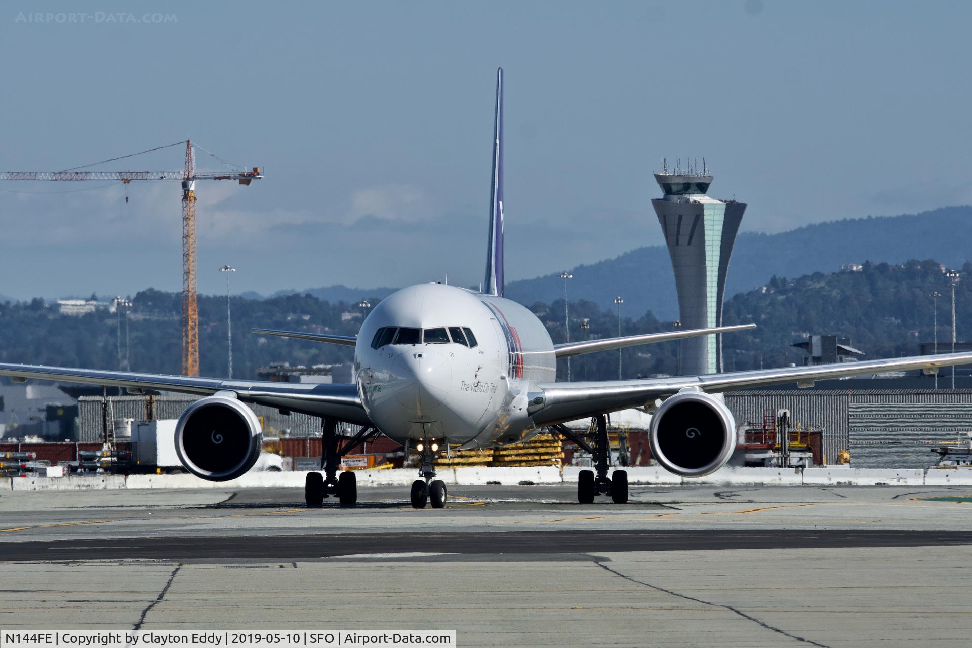N144FE, 2017 Boeing 767-300F C/N 42726, SFO 2019.