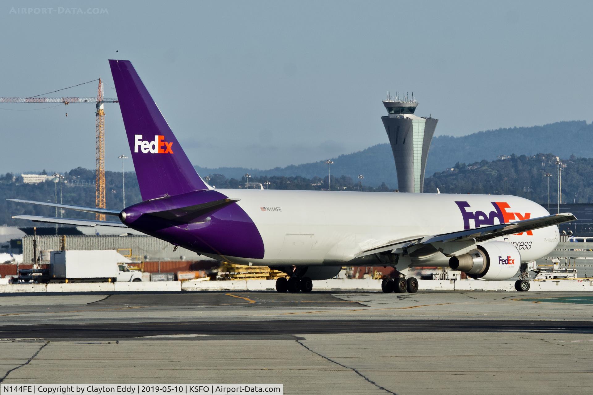 N144FE, 2017 Boeing 767-300F C/N 42726, SFO 2019.