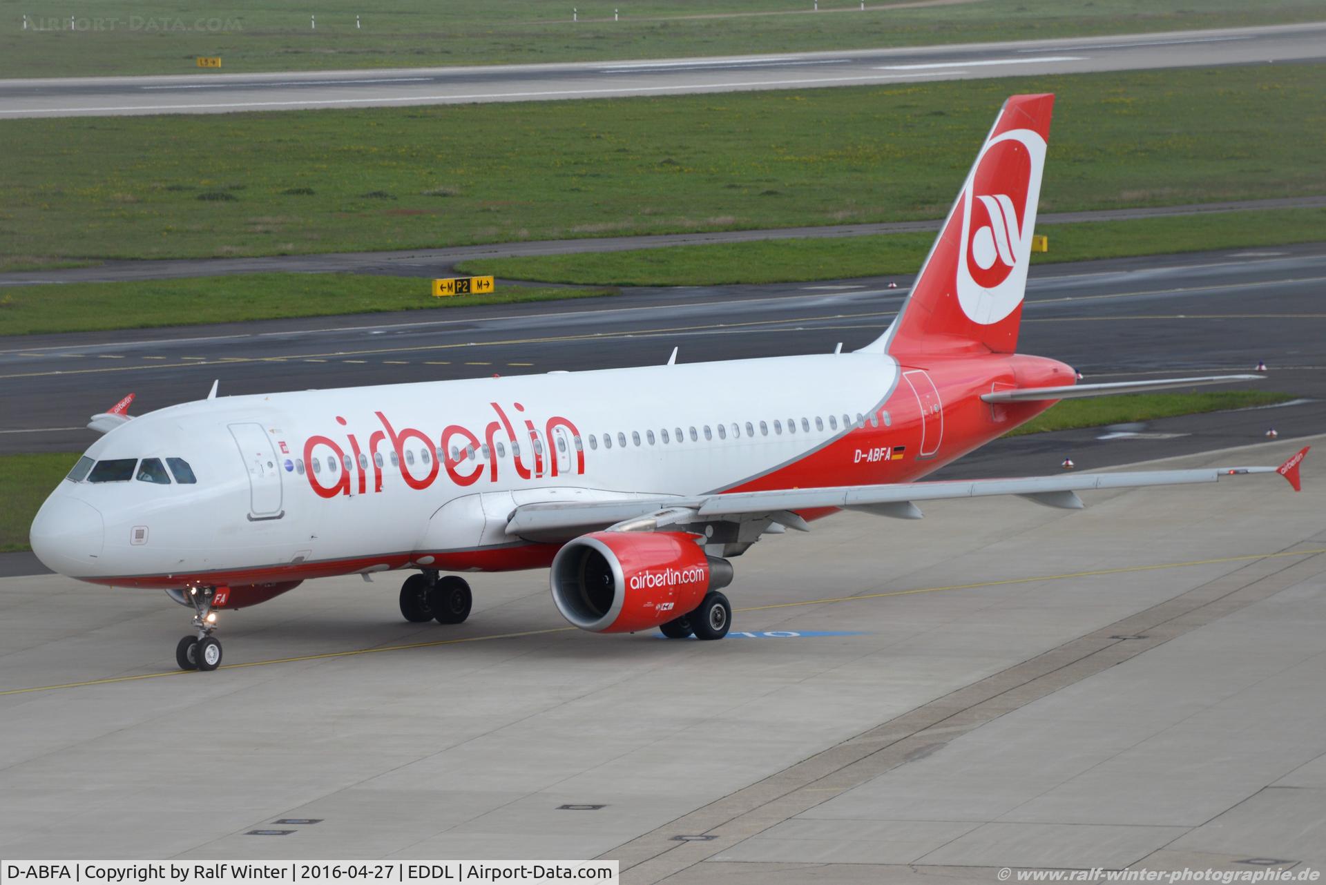 D-ABFA, 2009 Airbus A320-214 C/N 4101, Airbus A320-214 - AB BER Air Berlin - 4101 - D-ABFA - 27.04.2016 - DUS